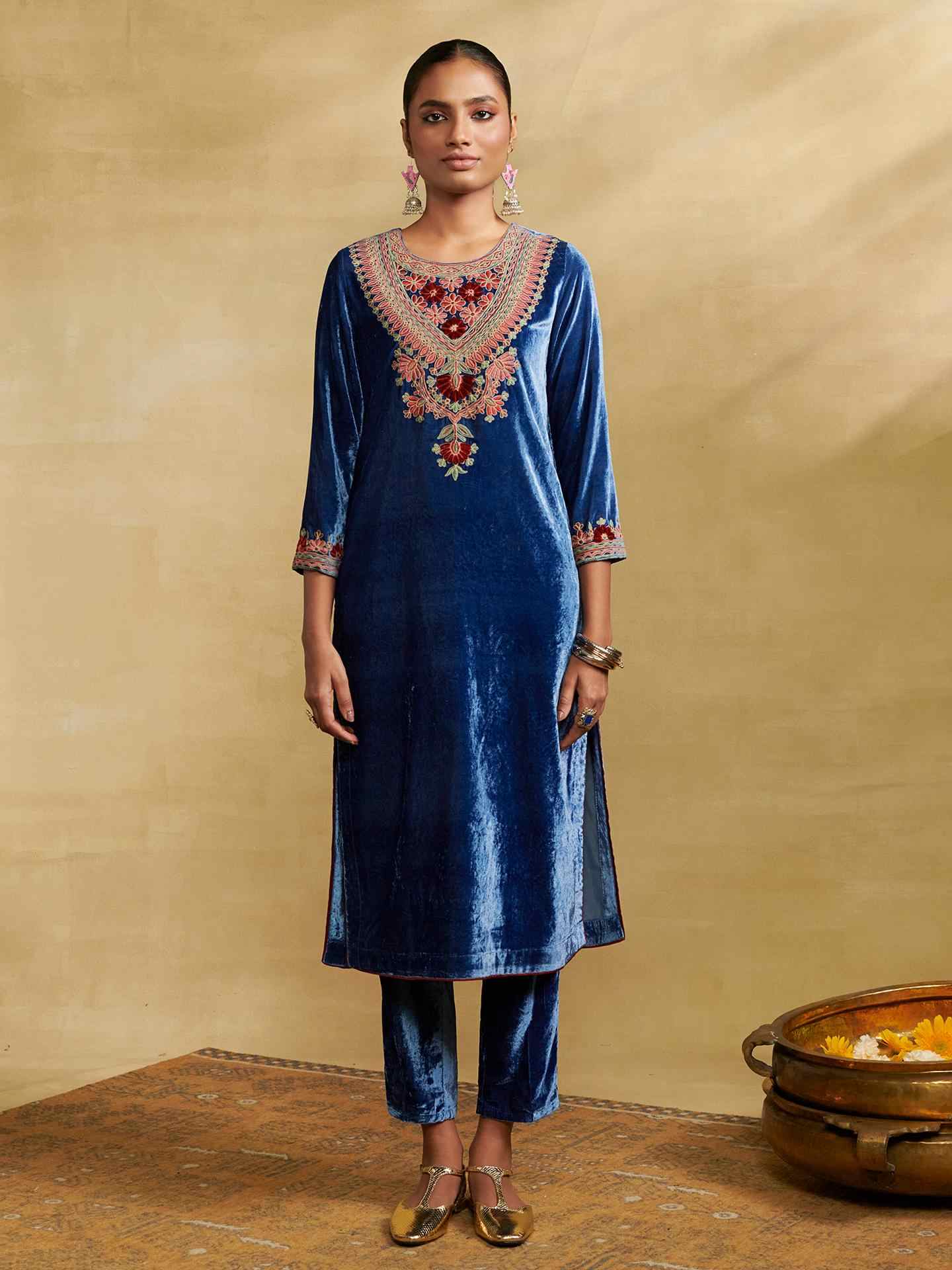 Blue Mulbery Festive Suit Set