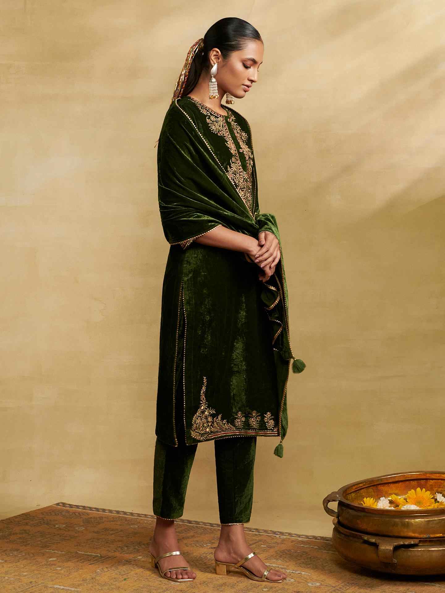 Bottle Green Nazara Festive Suit Set