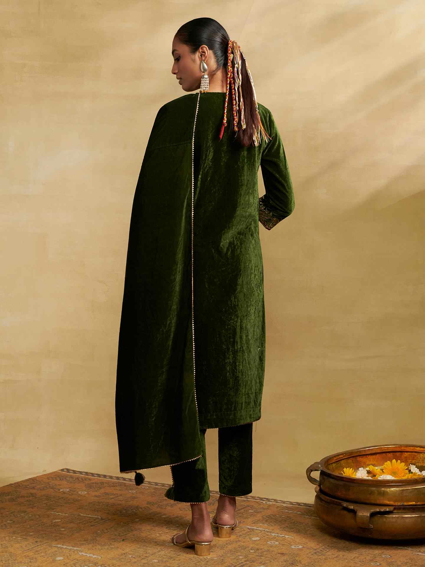 Bottle Green Nazara Festive Suit Set