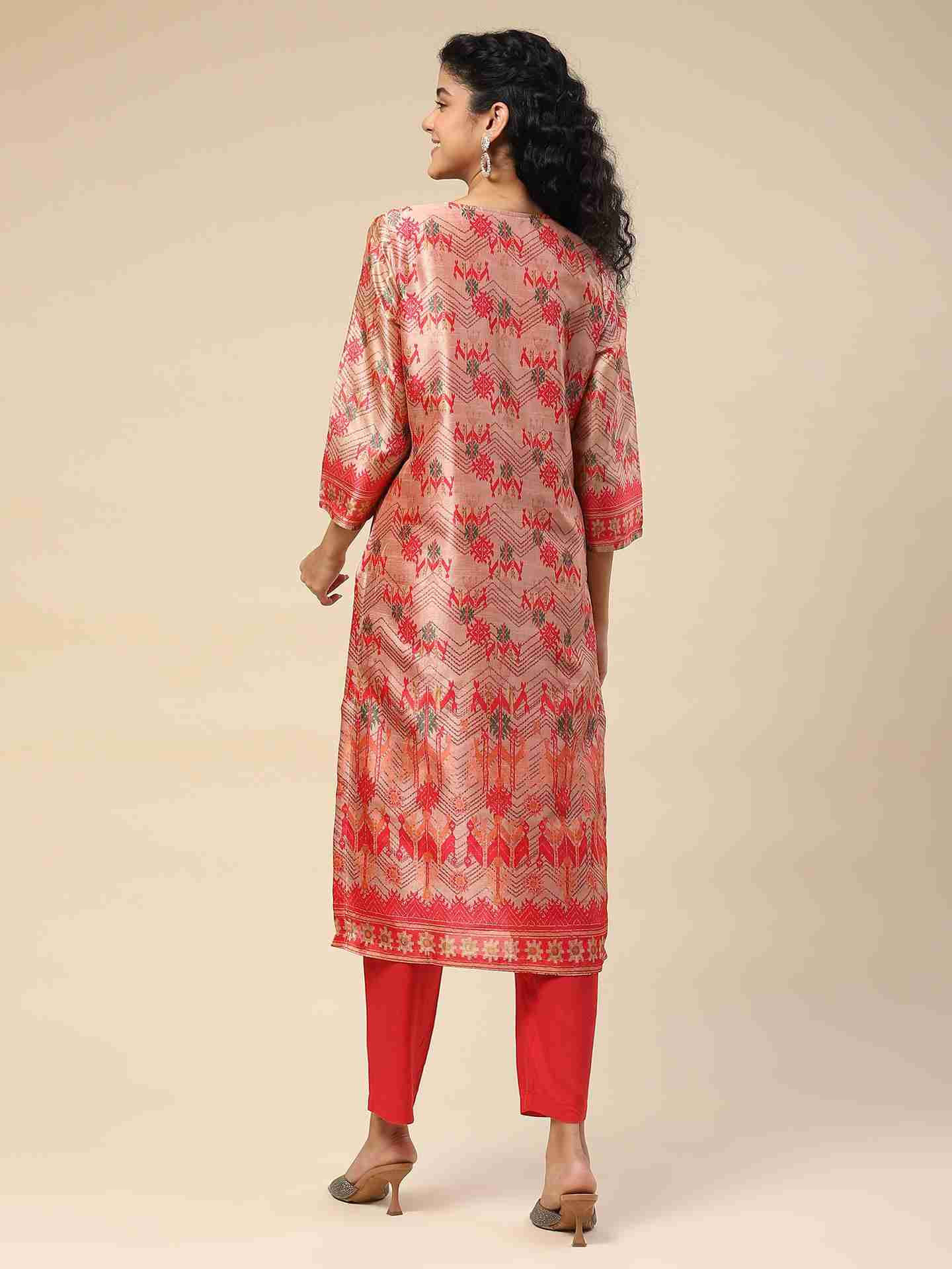 Beige Bhaduria Suit Set