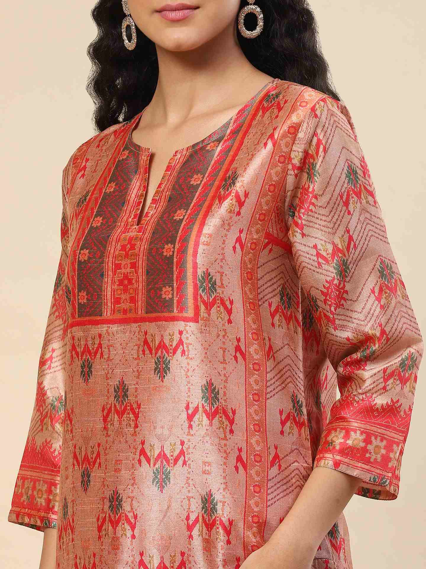 Beige Bhaduria Suit Set