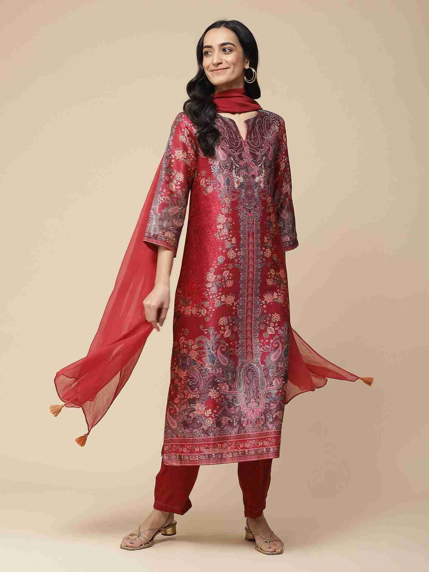 Magenta Bibhot Suit Set