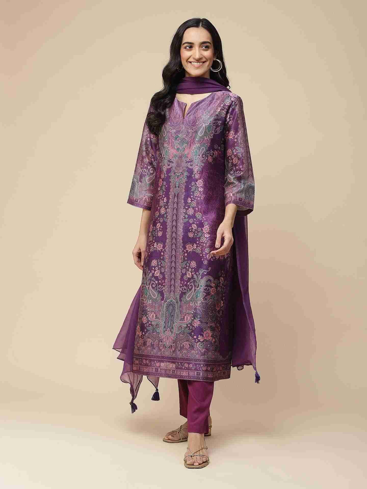 Purple Bibhot Suit Set