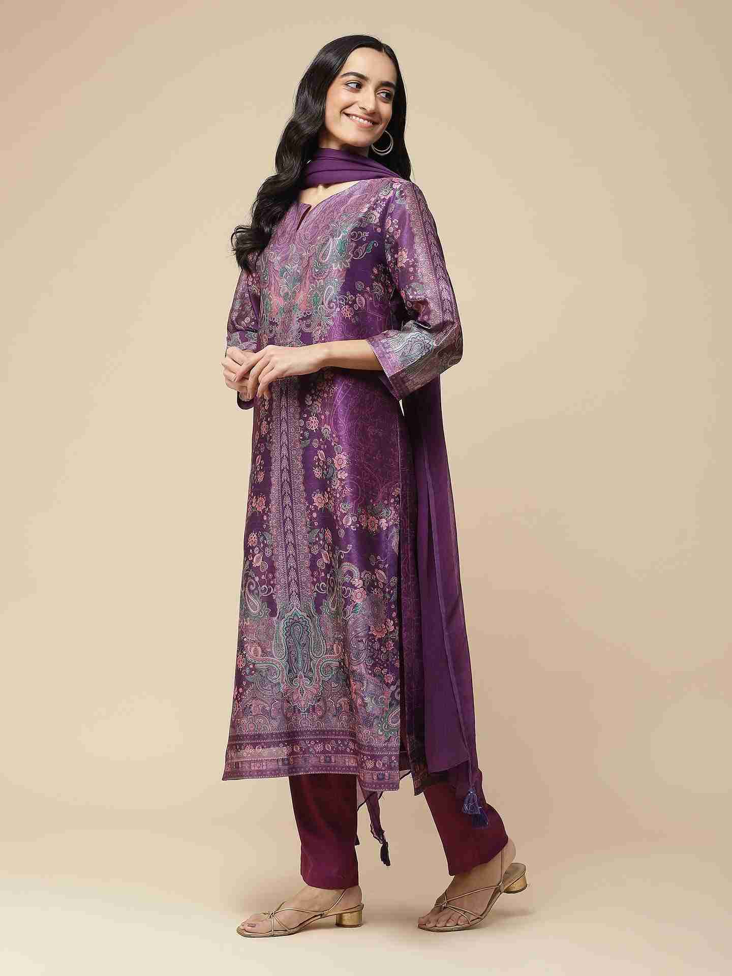 Purple Bibhot Suit Set