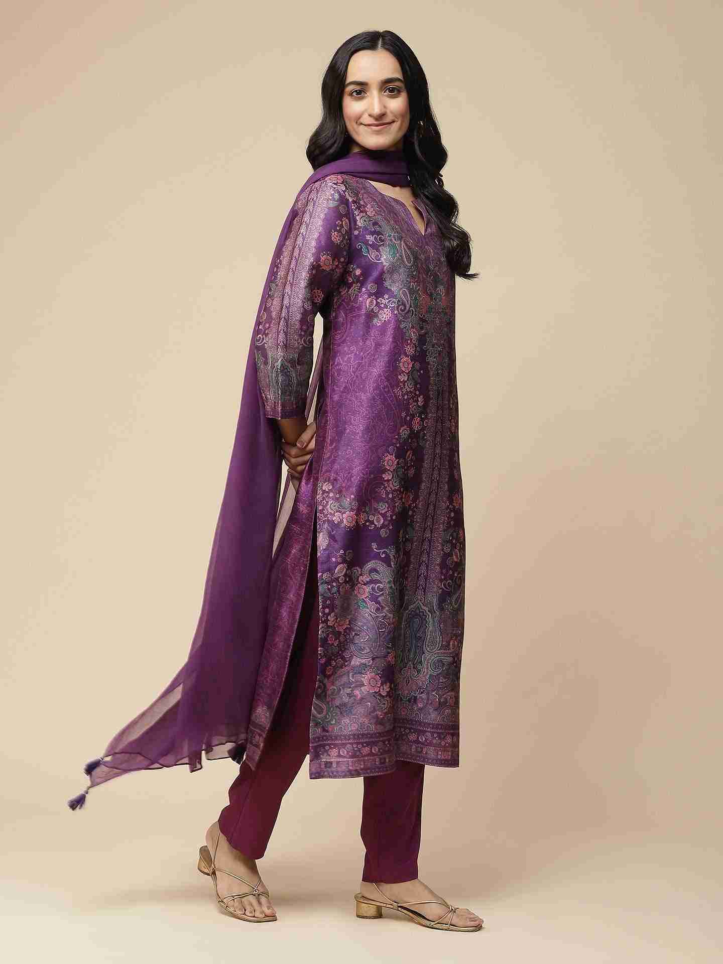 Purple Bibhot Suit Set