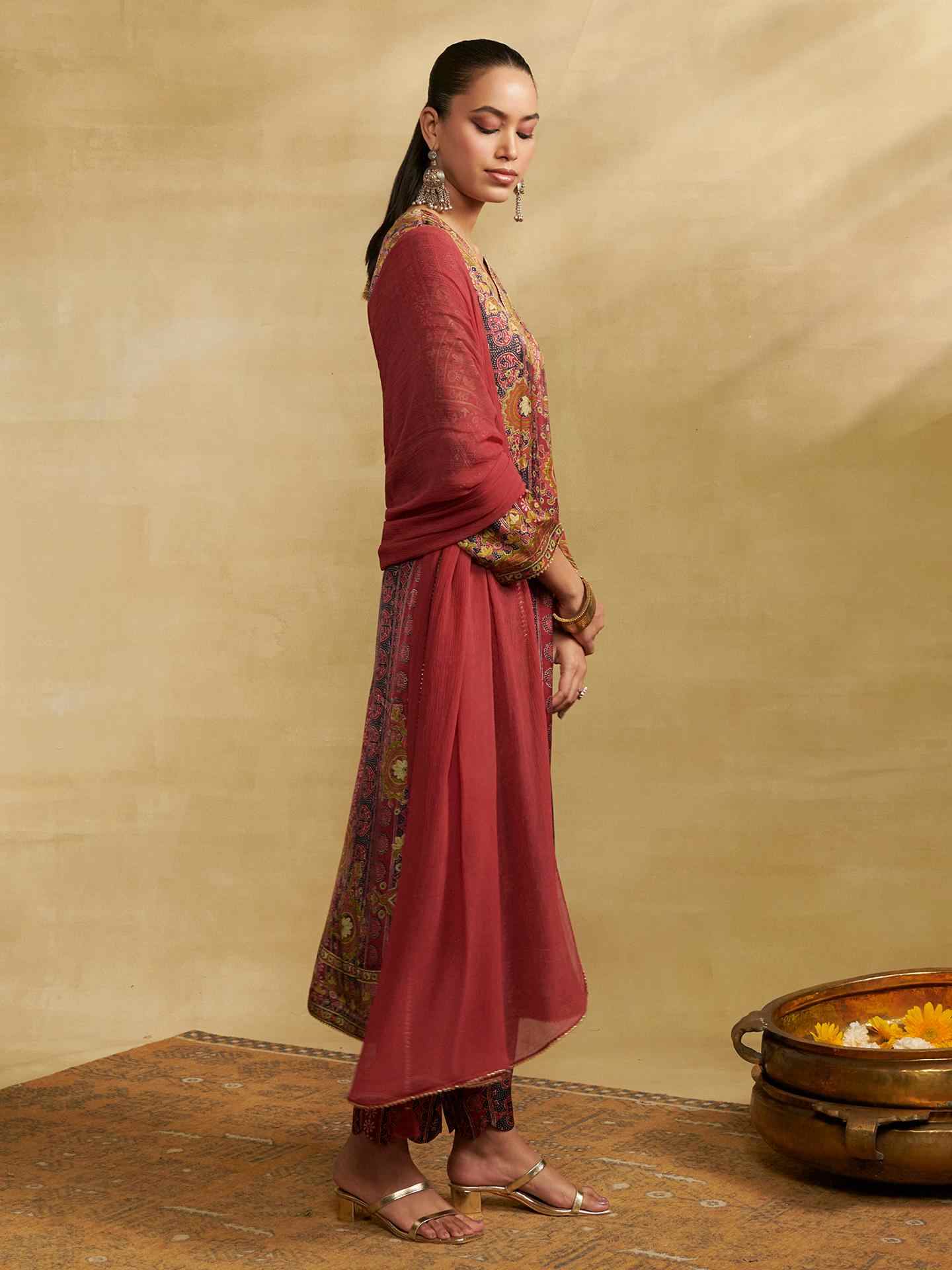 Burgandy Sarang Suit Set