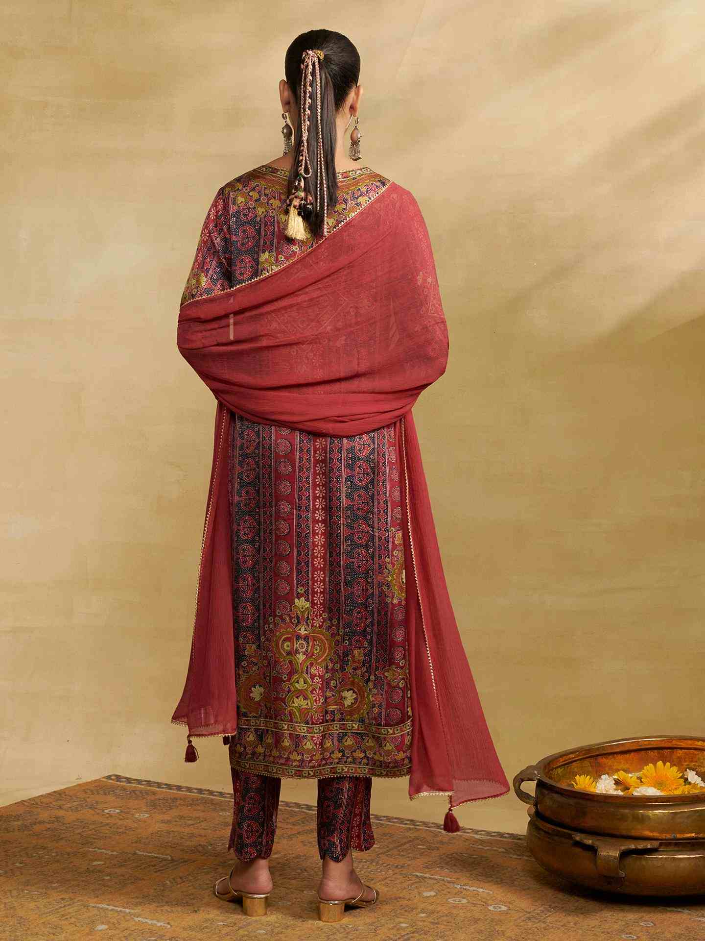 Burgandy Sarang Suit Set