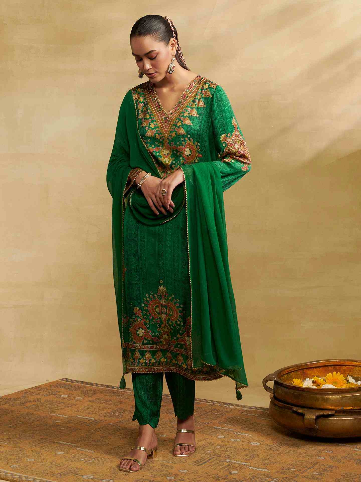Emerald Green Sarang Suit Set