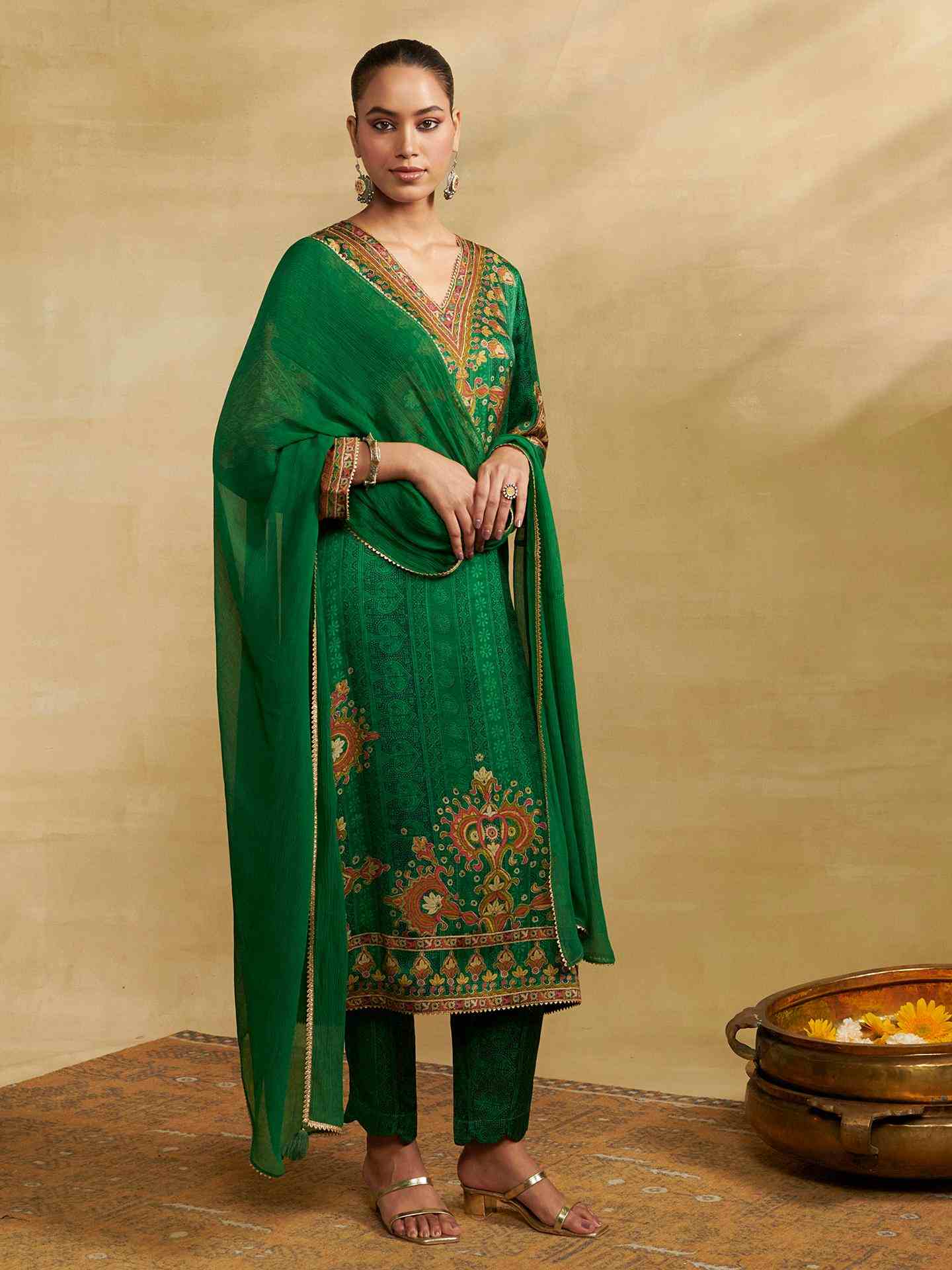 Emerald Green Sarang Suit Set