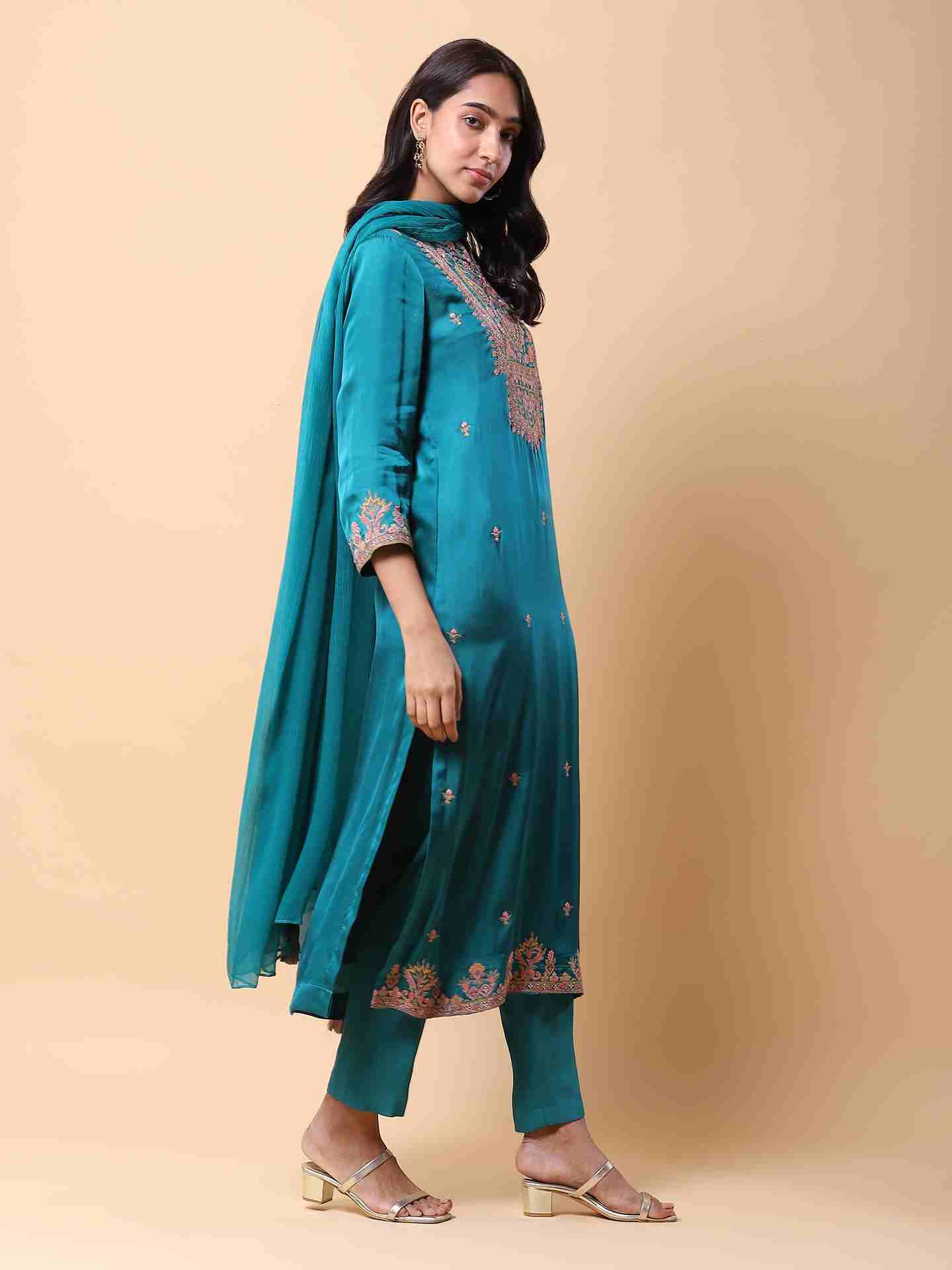 Teal Aalia Suit Set