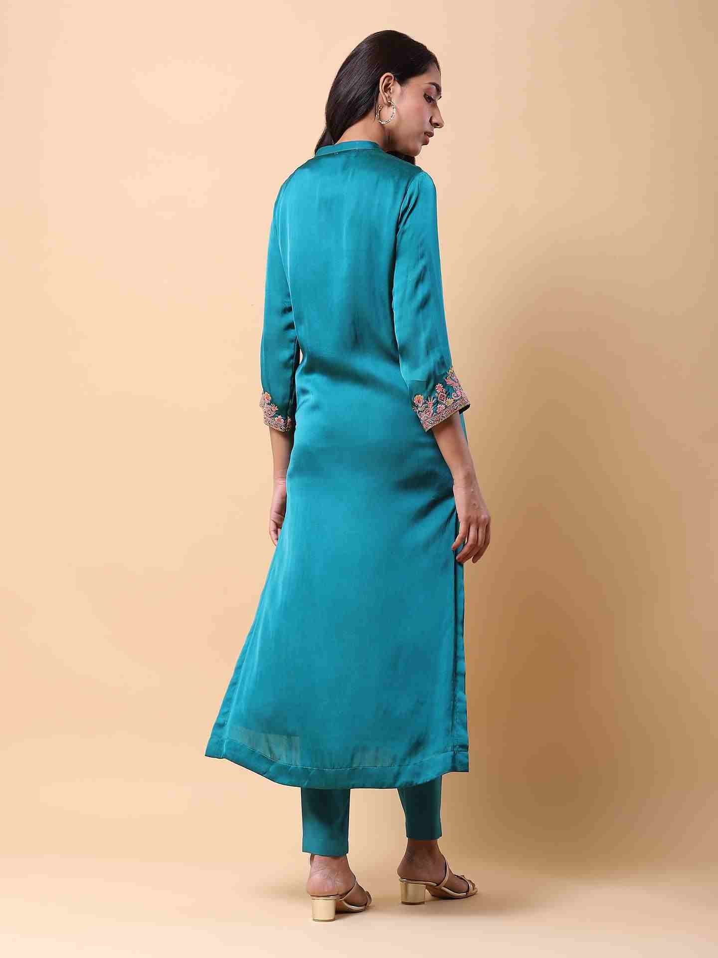 Teal Aalia Suit Set