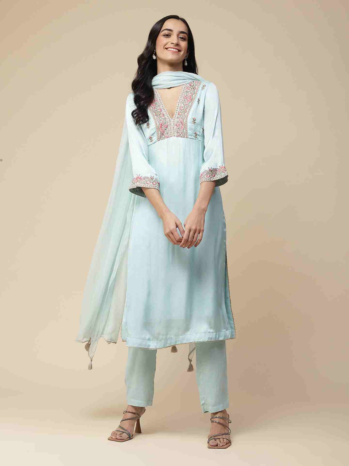 Blue Vitika Suit Set