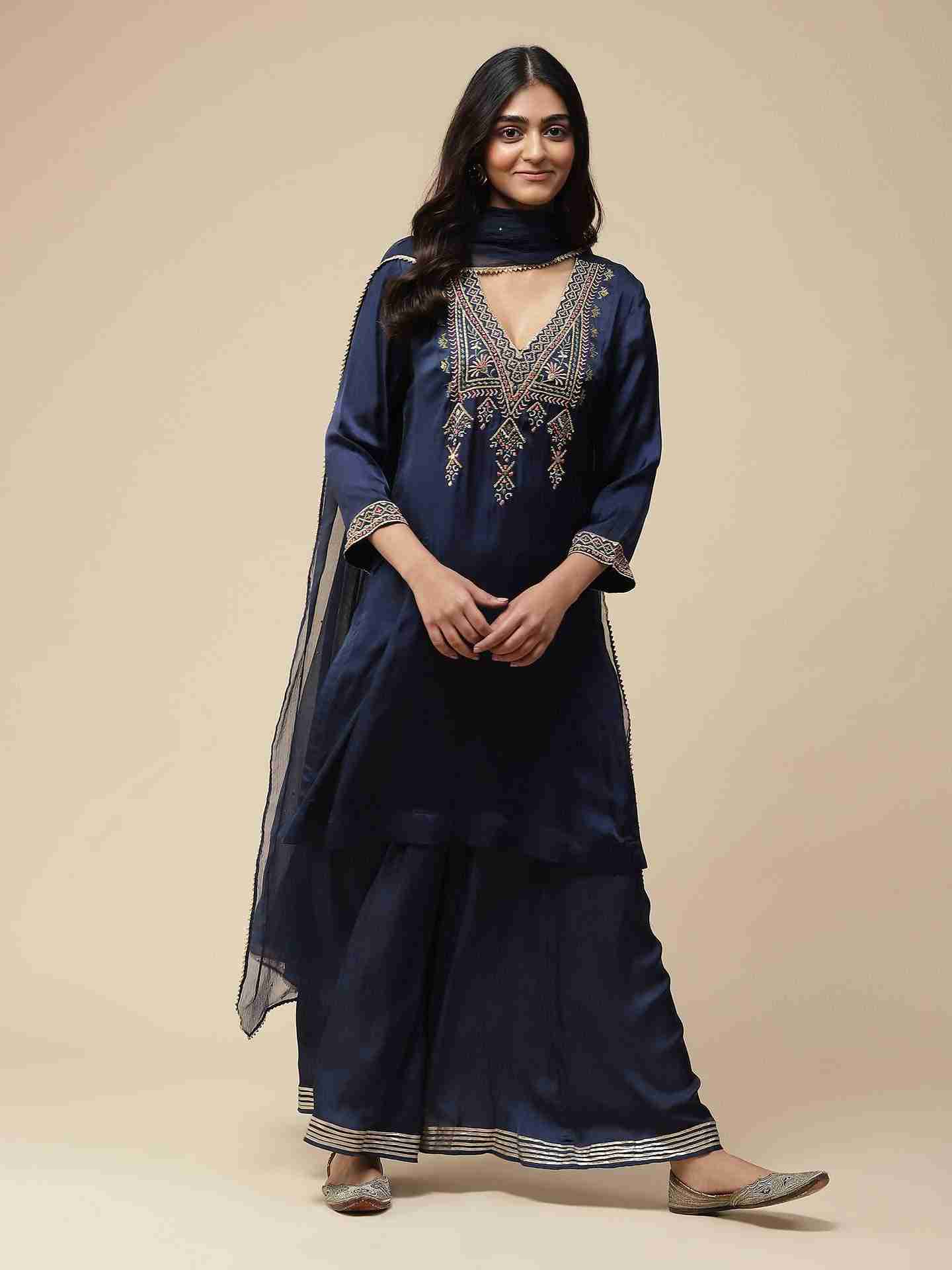 Navy Umang Suit Set