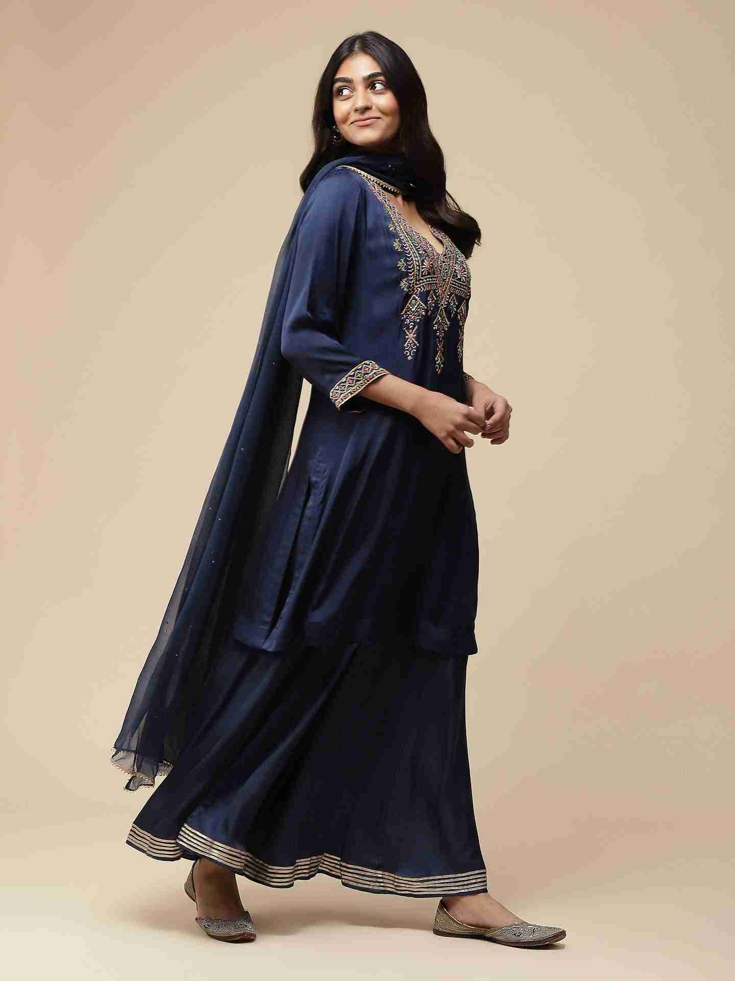 Navy Umang Suit Set