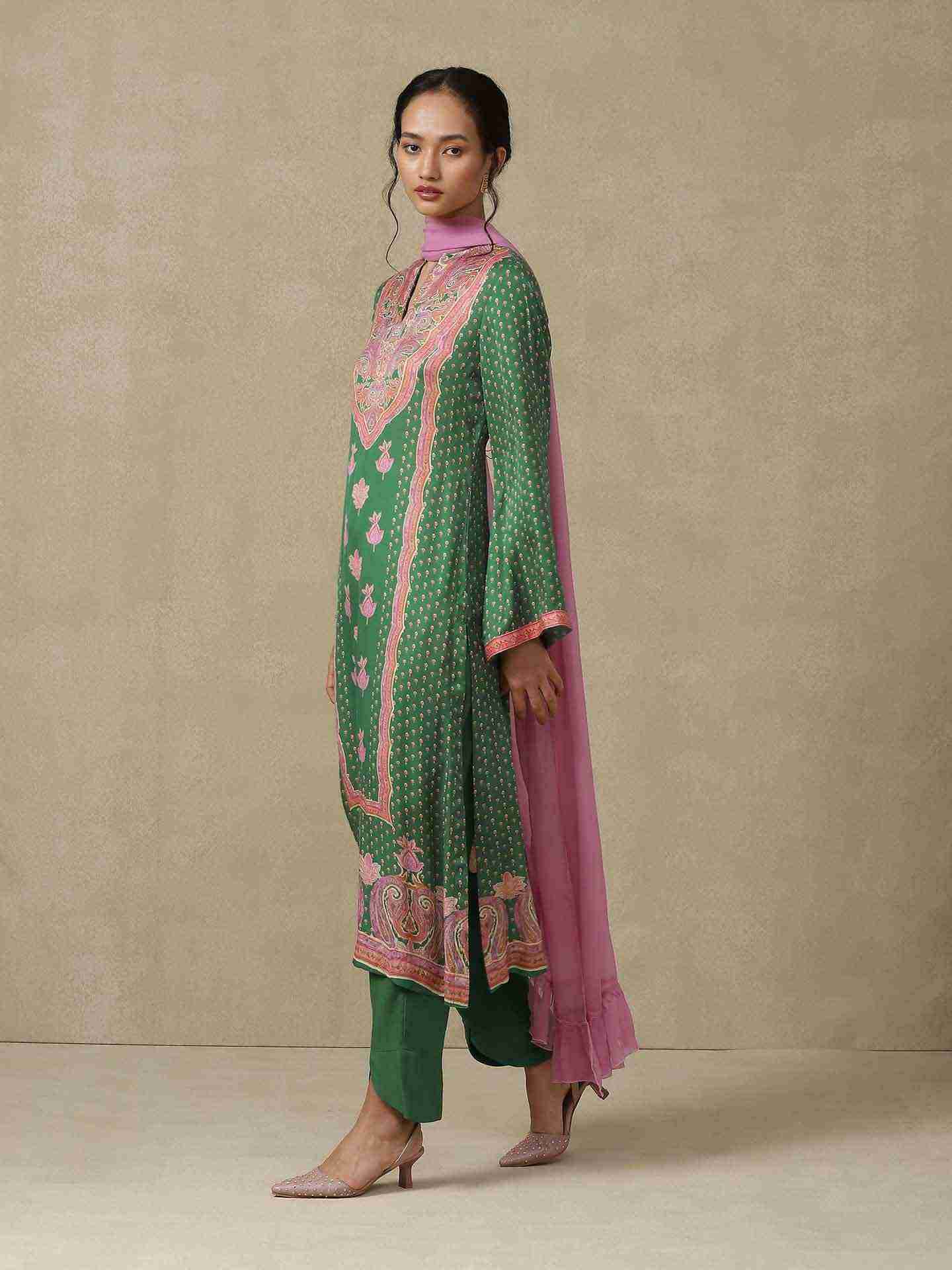 Jade Green Abeer Suit Set