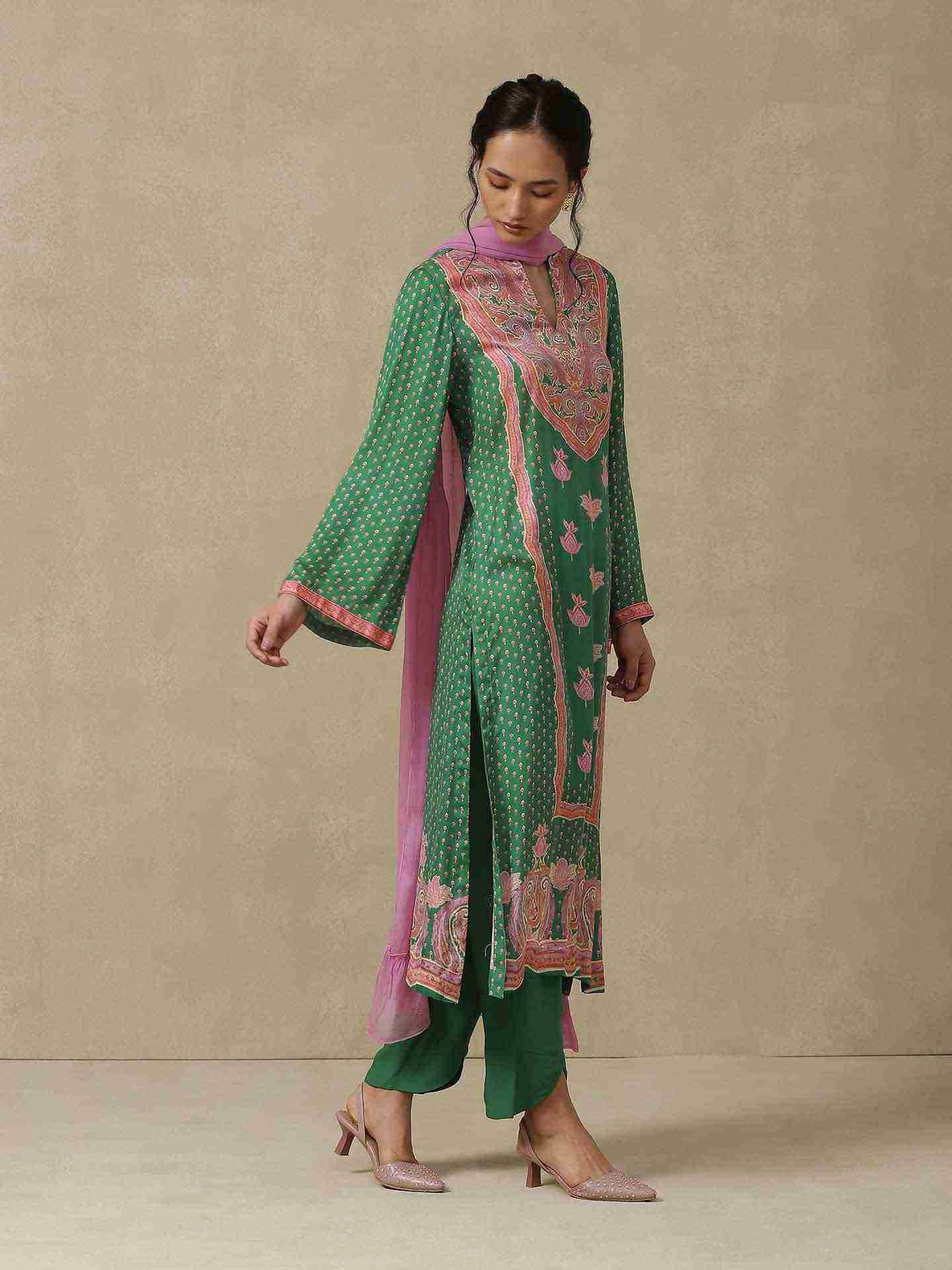 Jade Green Abeer Suit Set