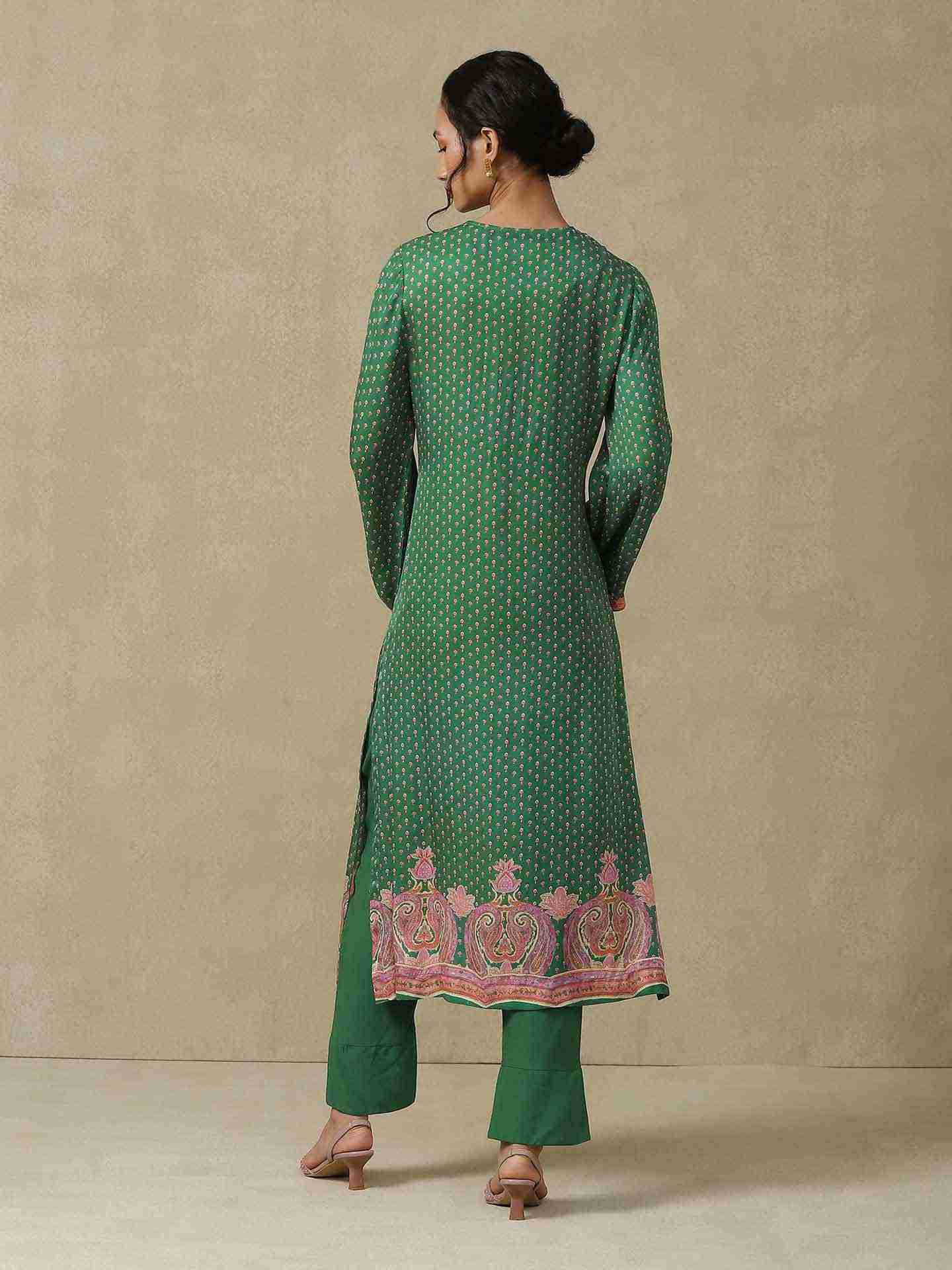 Jade Green Abeer Suit Set