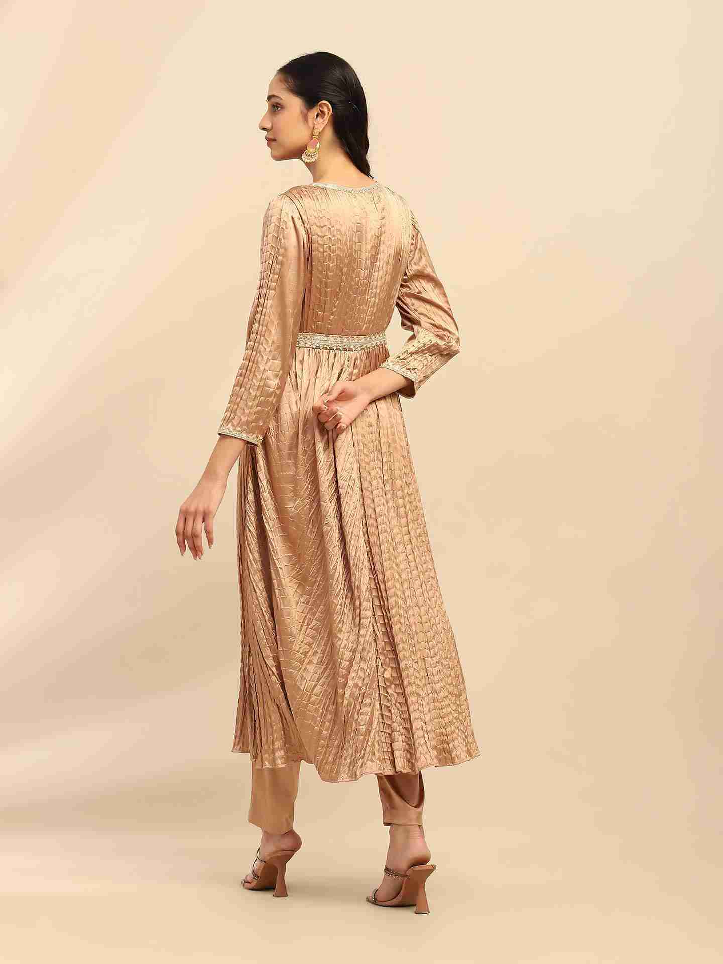 Metallic Delphia Solid Suit Set