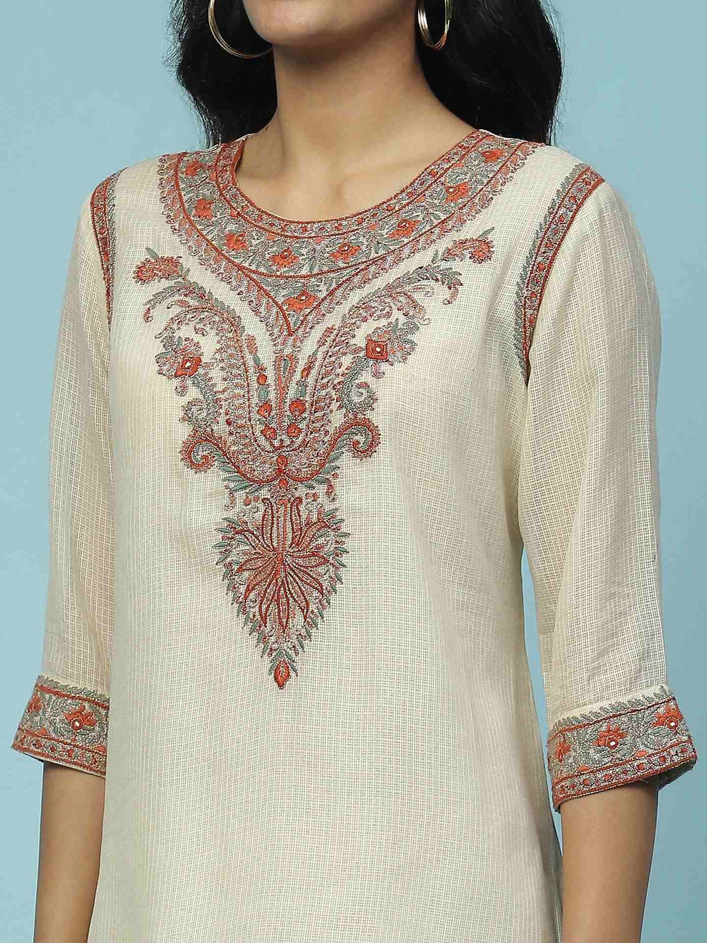 White Shahaab Solid Sharara Suit