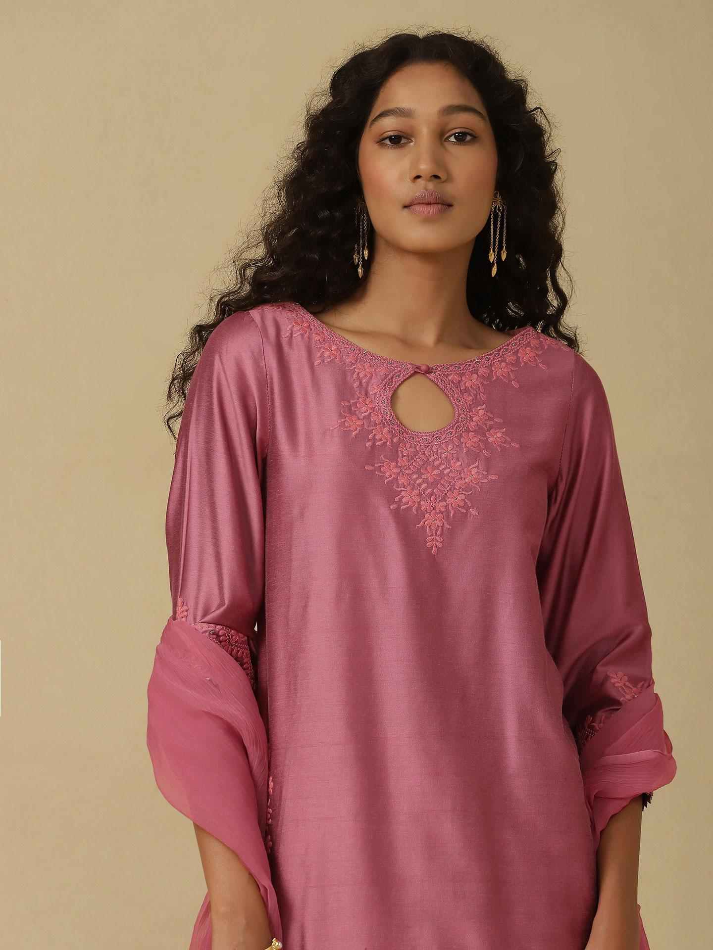 Pink Firosa Festive Sharara Suit