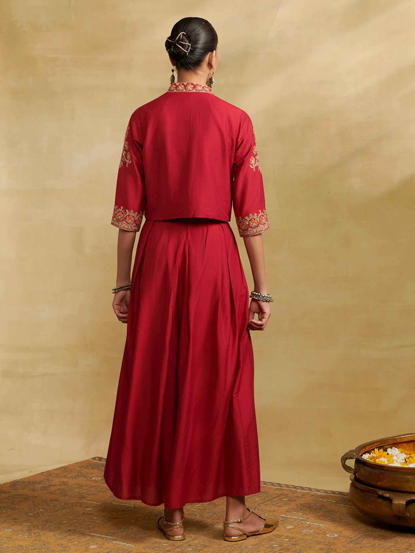 Wine Hiranmayi Festive Suit Set