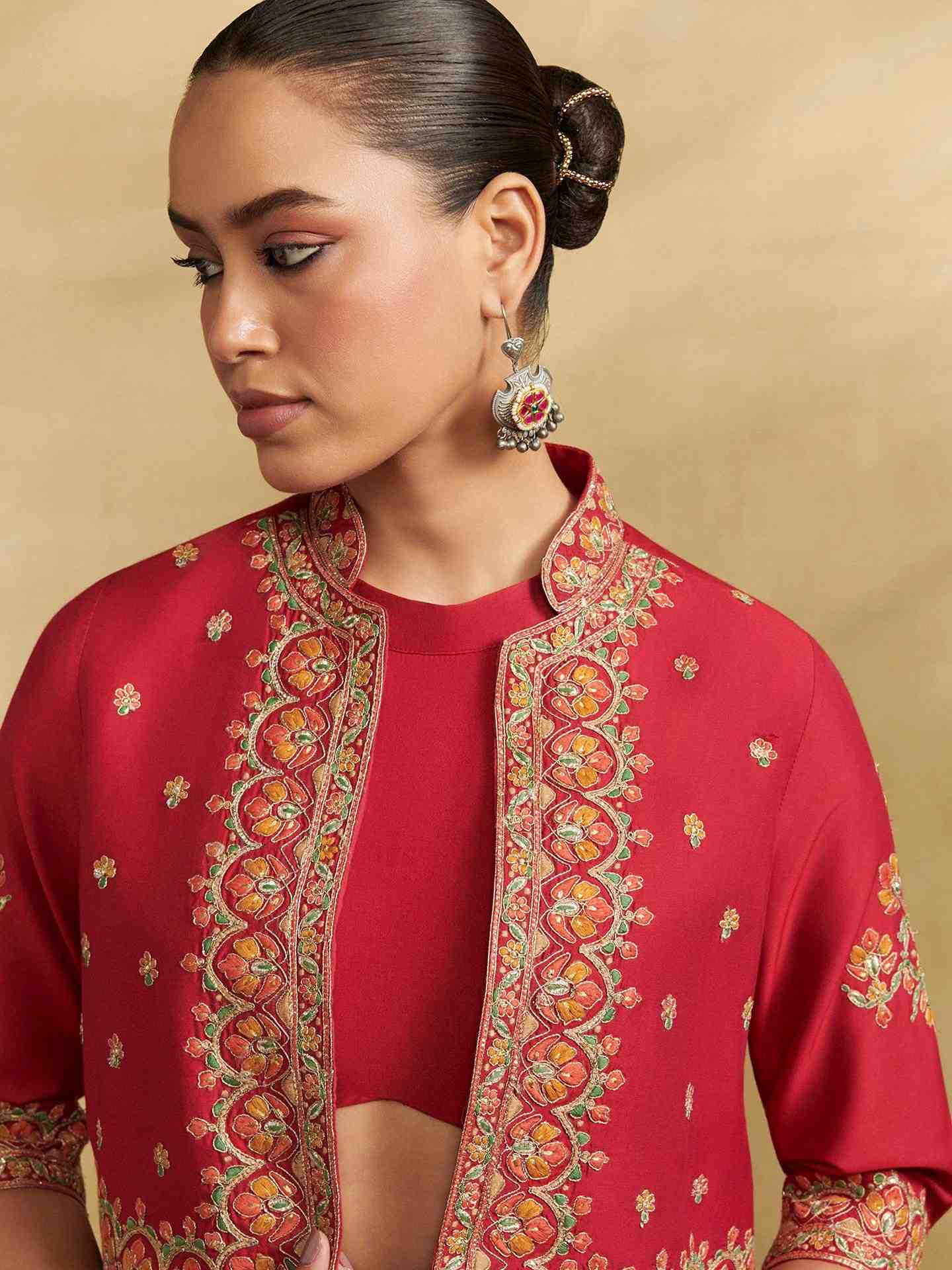 Wine Hiranmayi Festive Suit Set