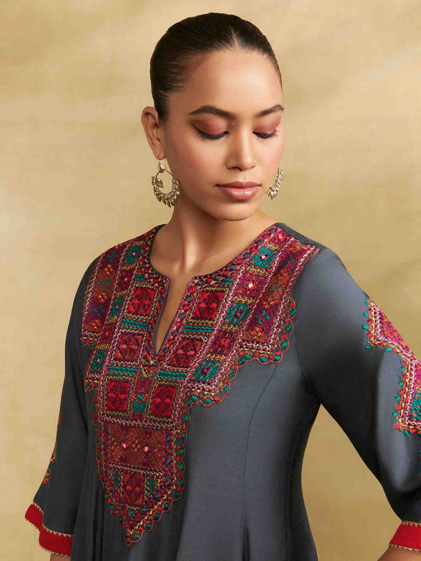 Grey Naila Festive  
 Suit Set
