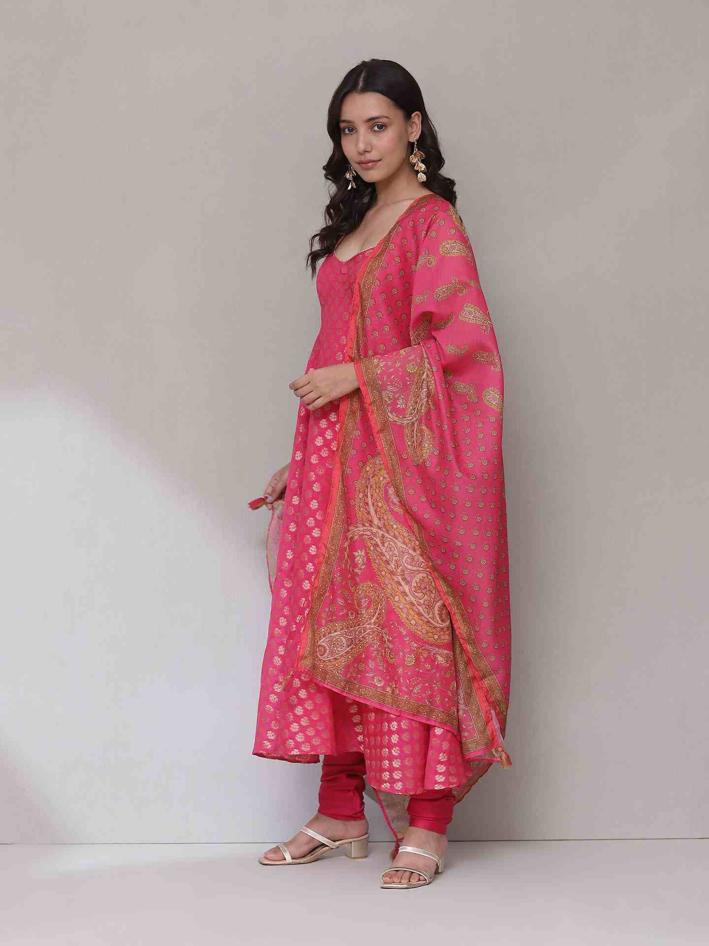 Magenta Neiza Anarkali Suit