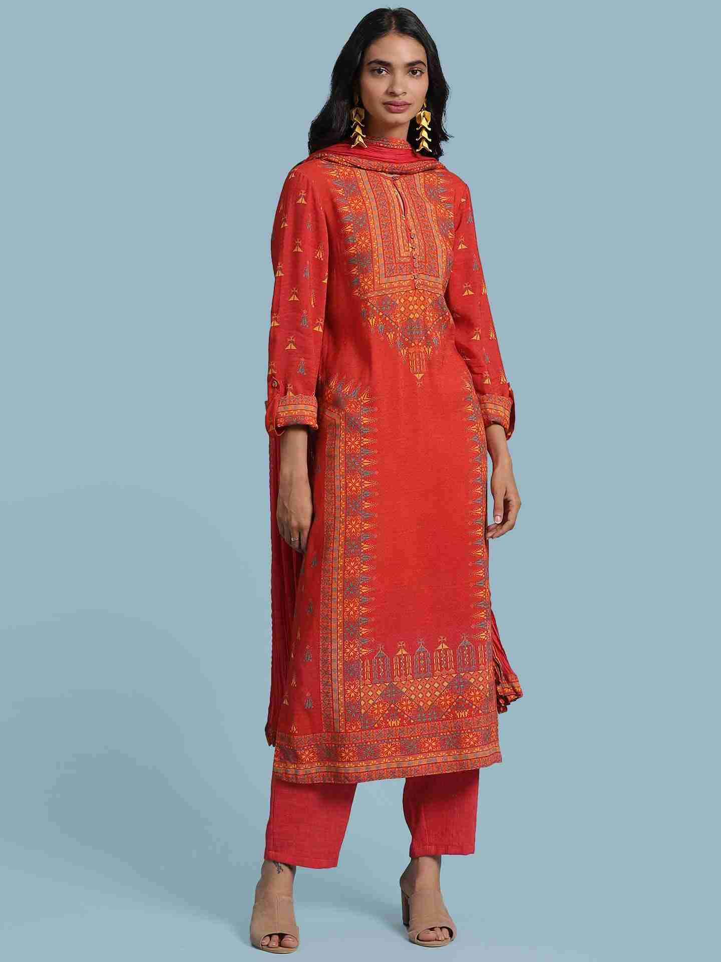 Red Gunj Suit Set