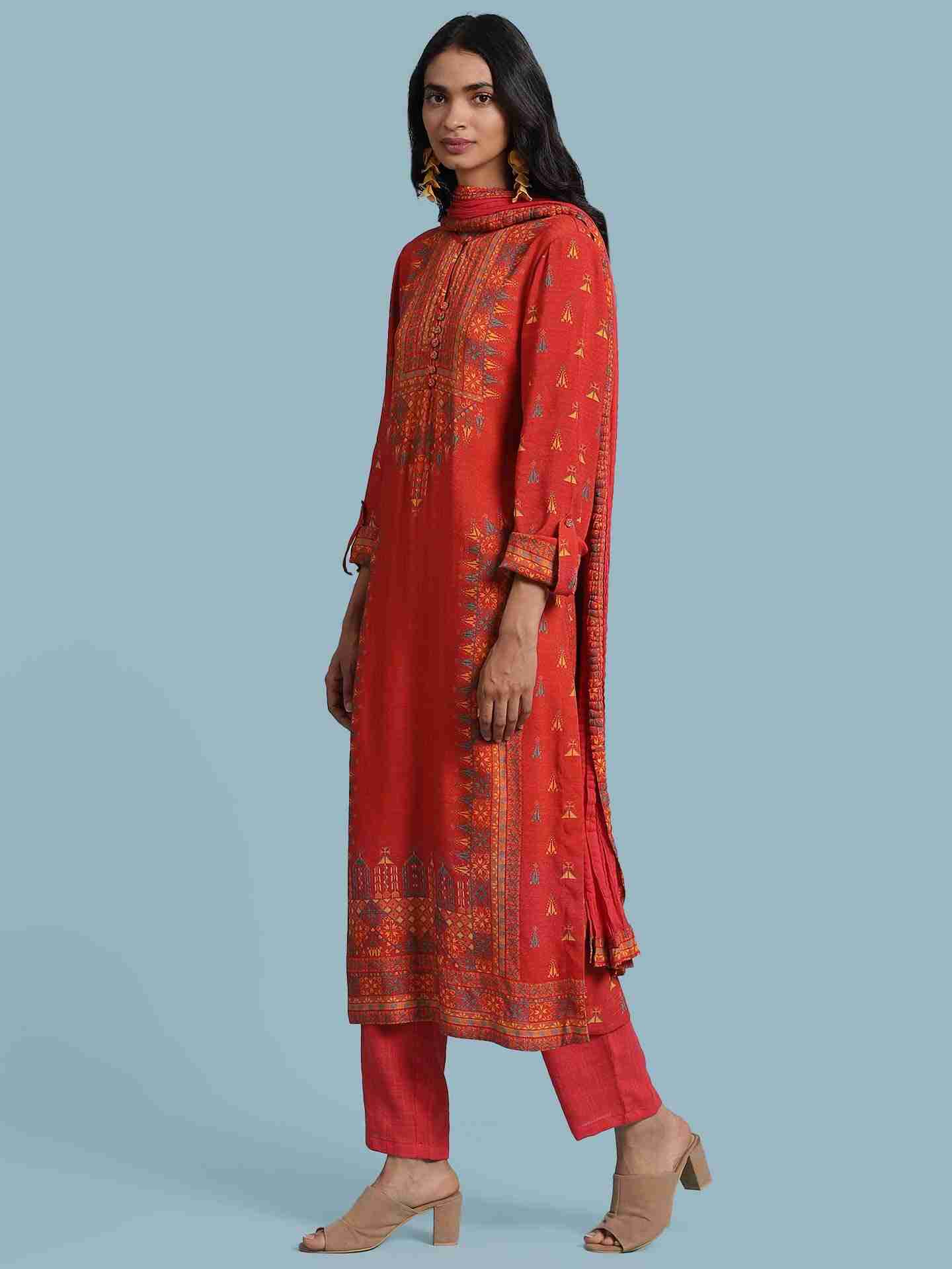 Red Gunj Suit Set