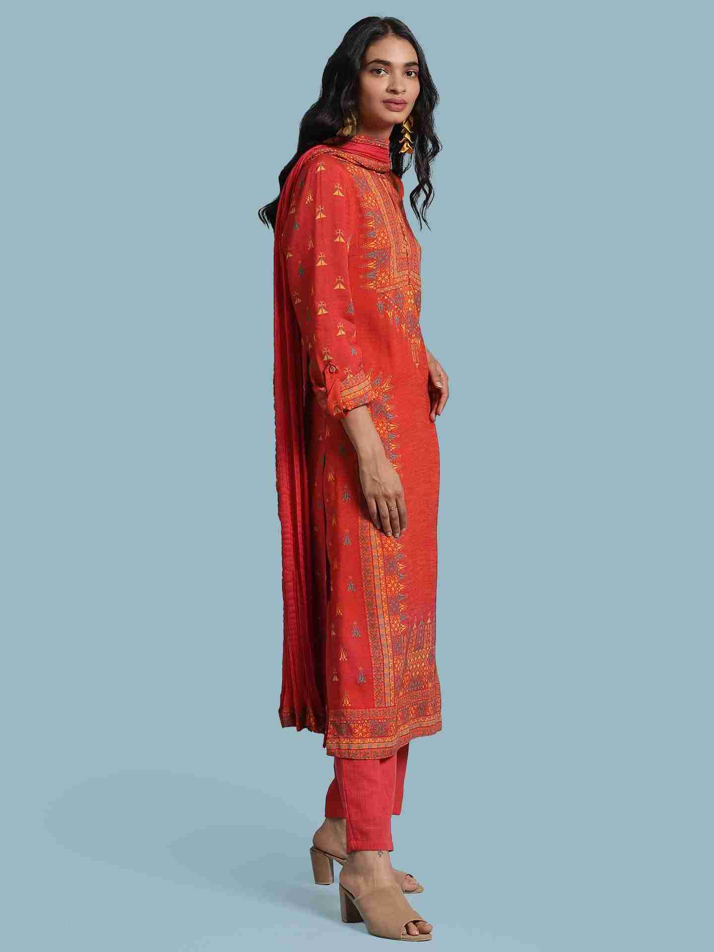 Red Gunj Suit Set