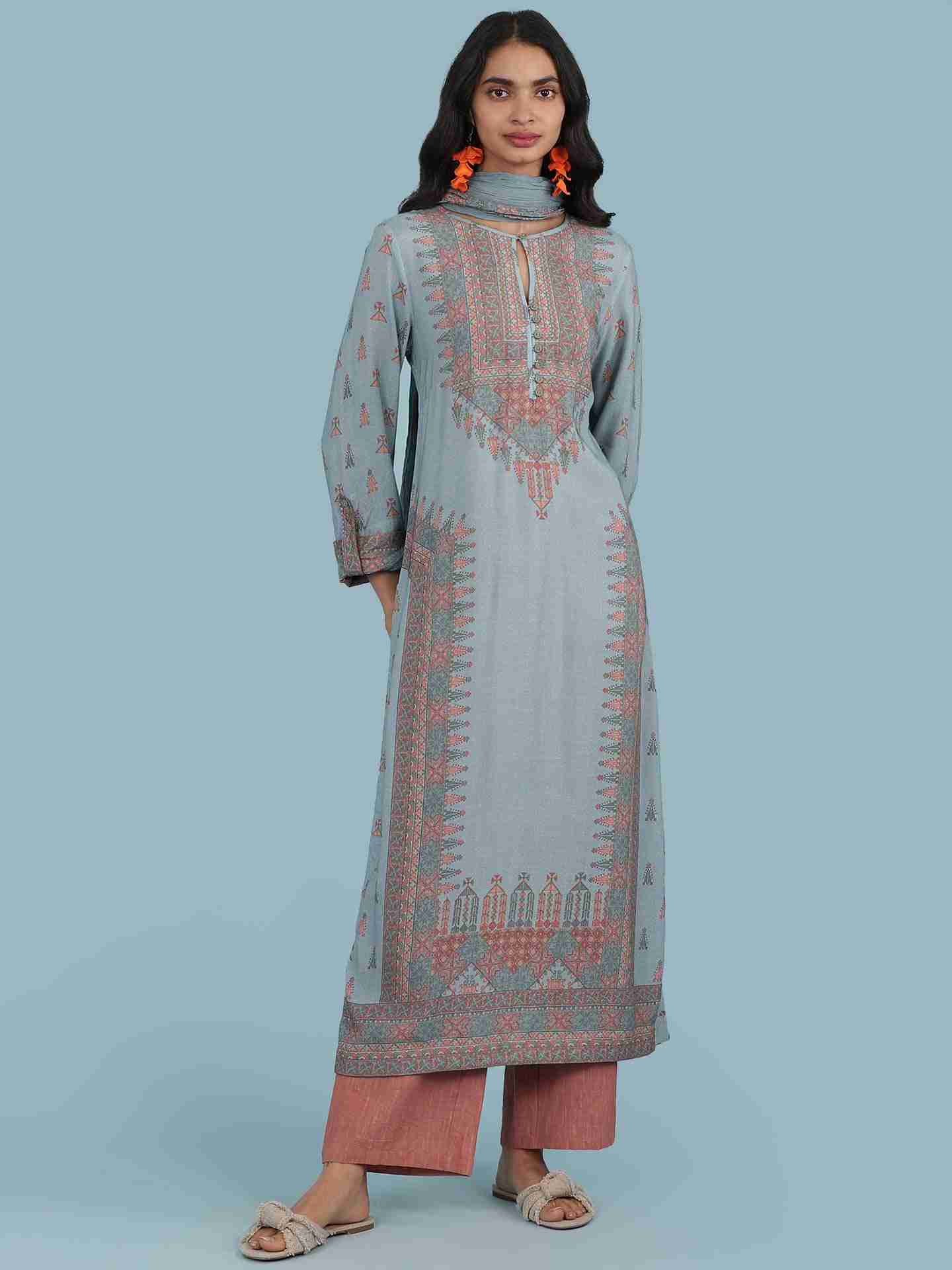 Sky Blue Gunj Suit Set
