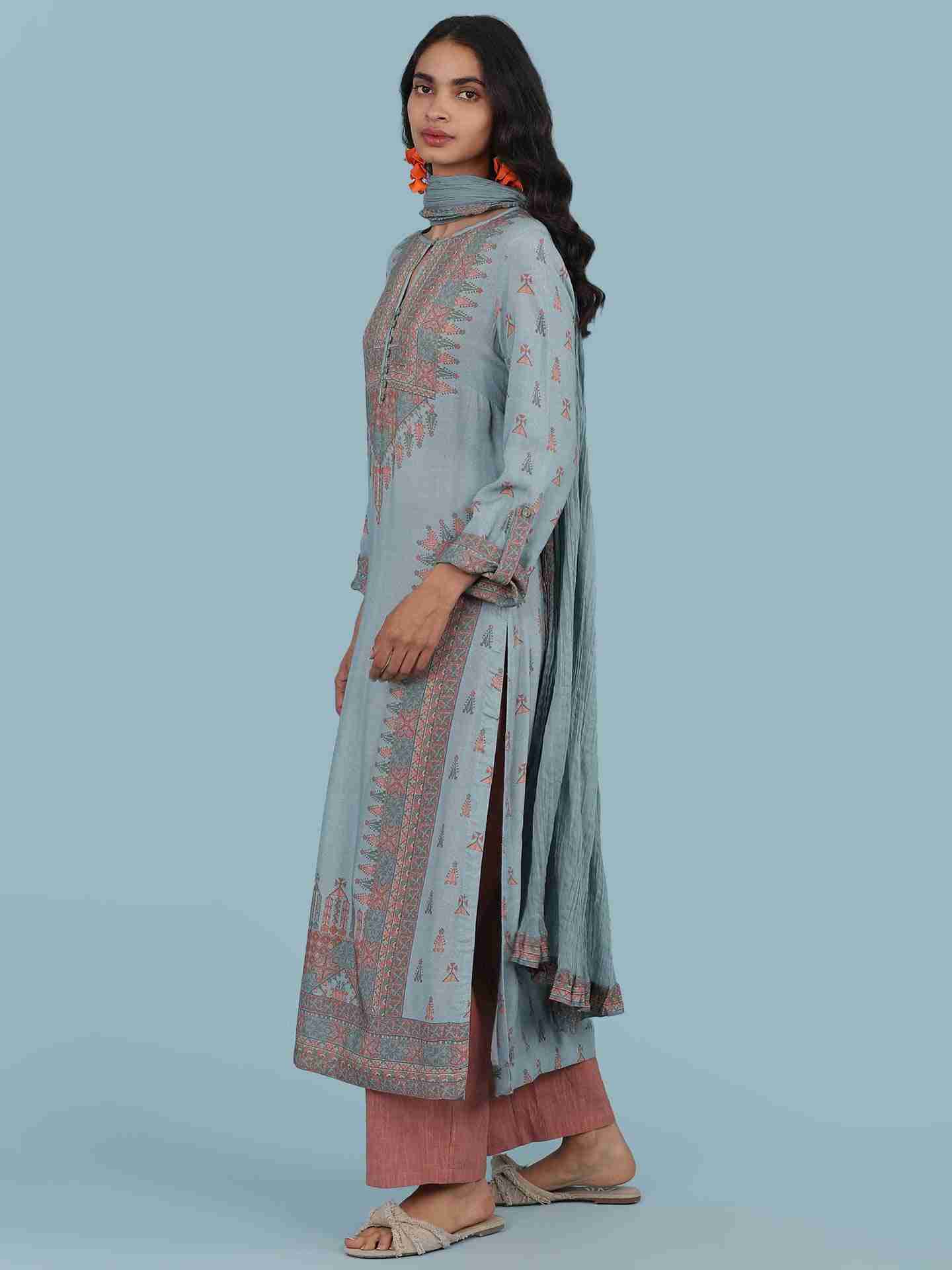 Sky Blue Gunj Suit Set