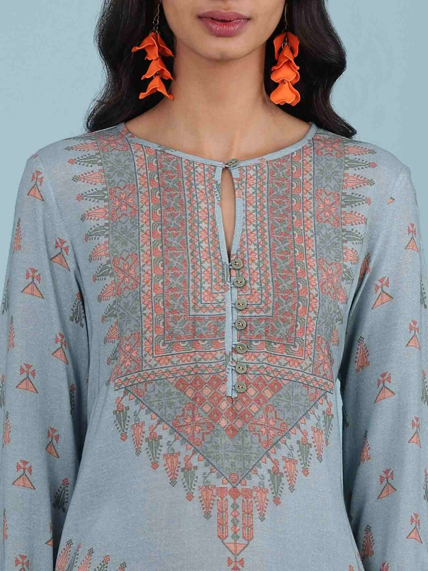 Sky Blue Gunj Suit Set