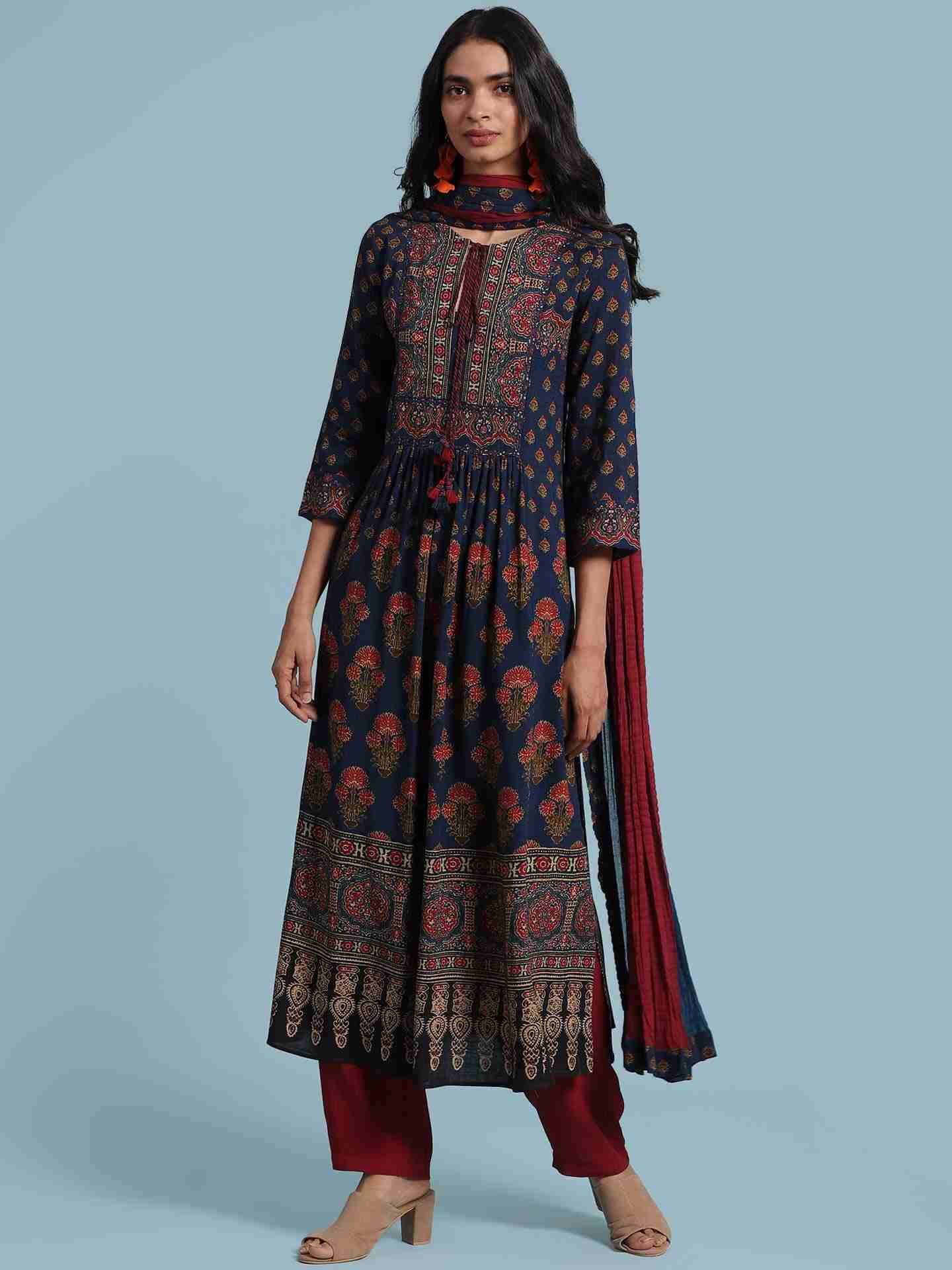 Blue Kuval Suit Set