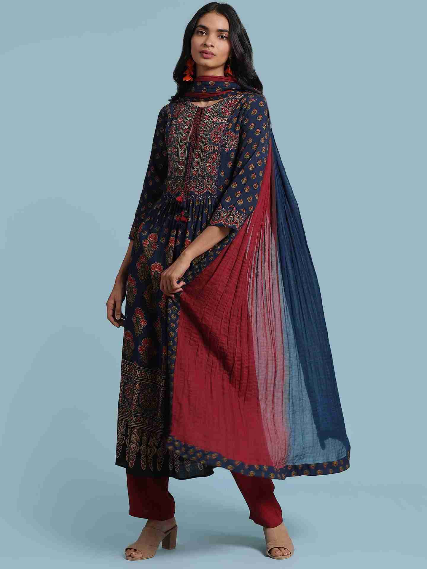 Blue Kuval Suit Set