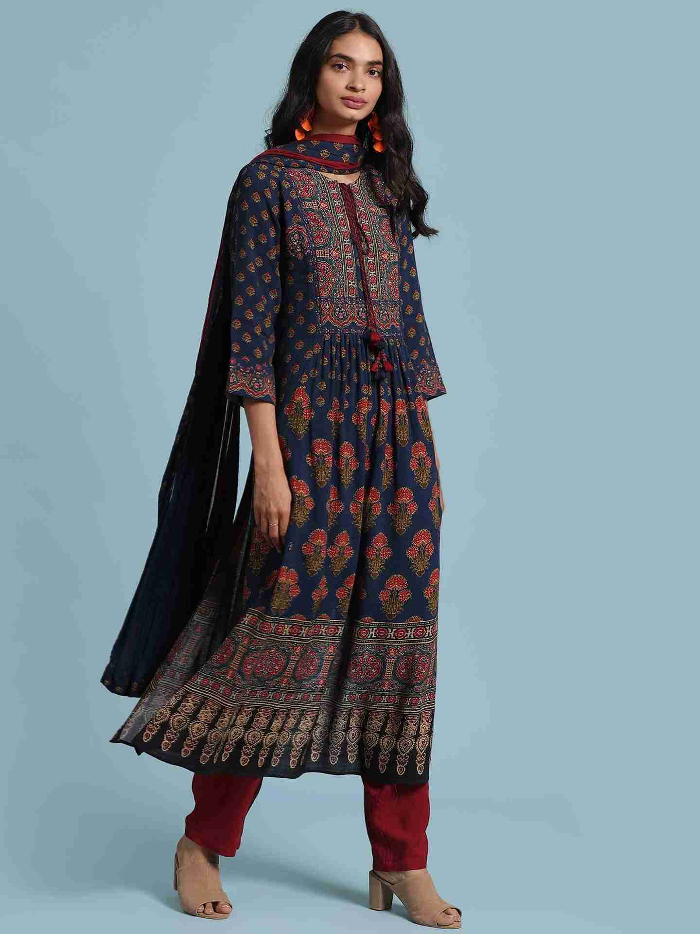 Blue Kuval Suit Set