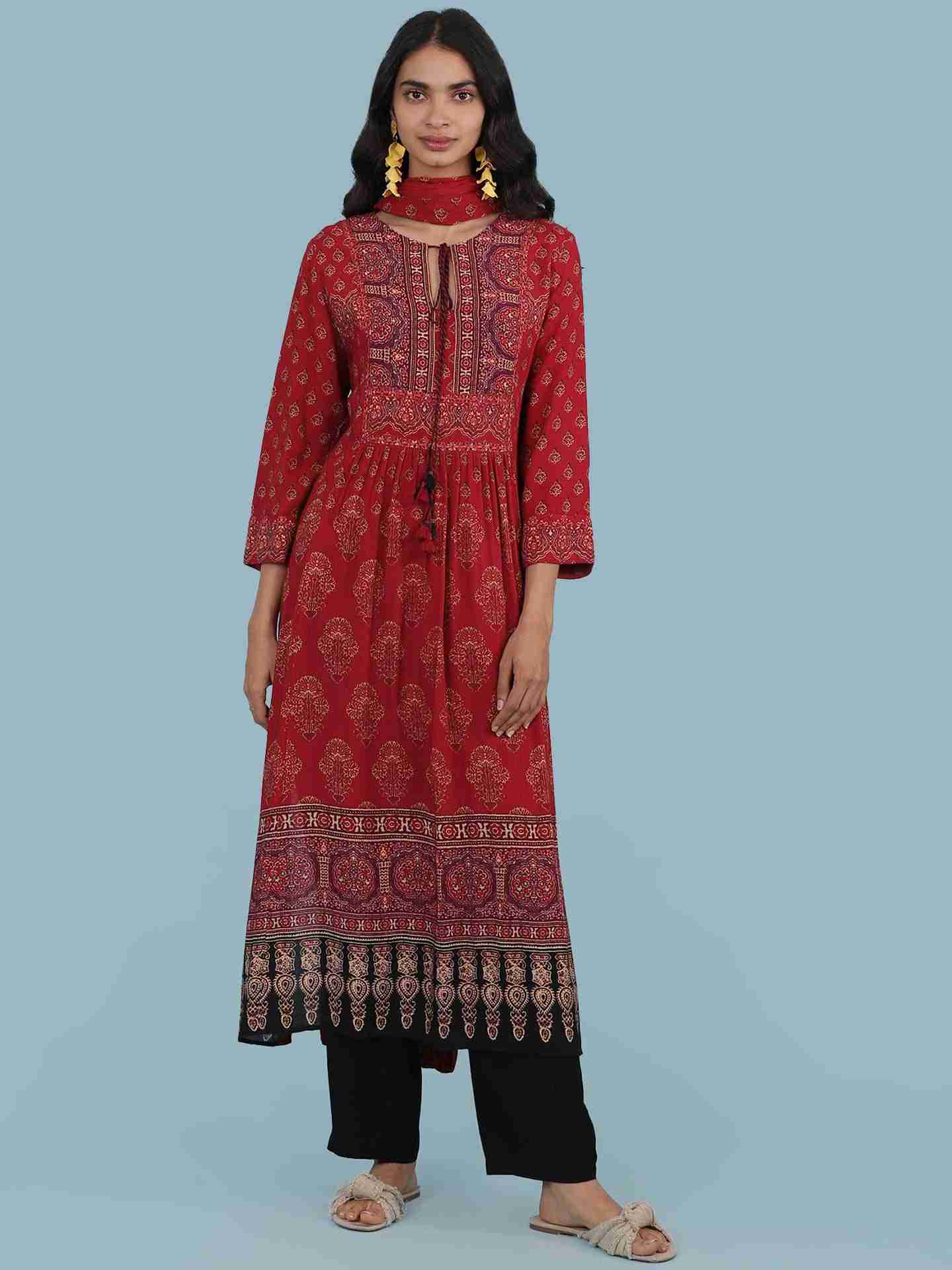 Red Kuval Suit Set