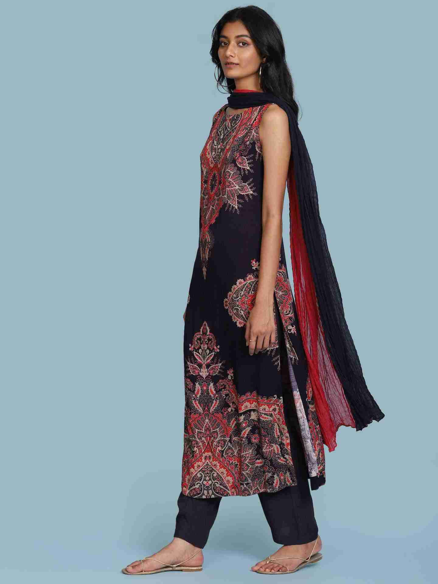 Wine Ananya Suit Set