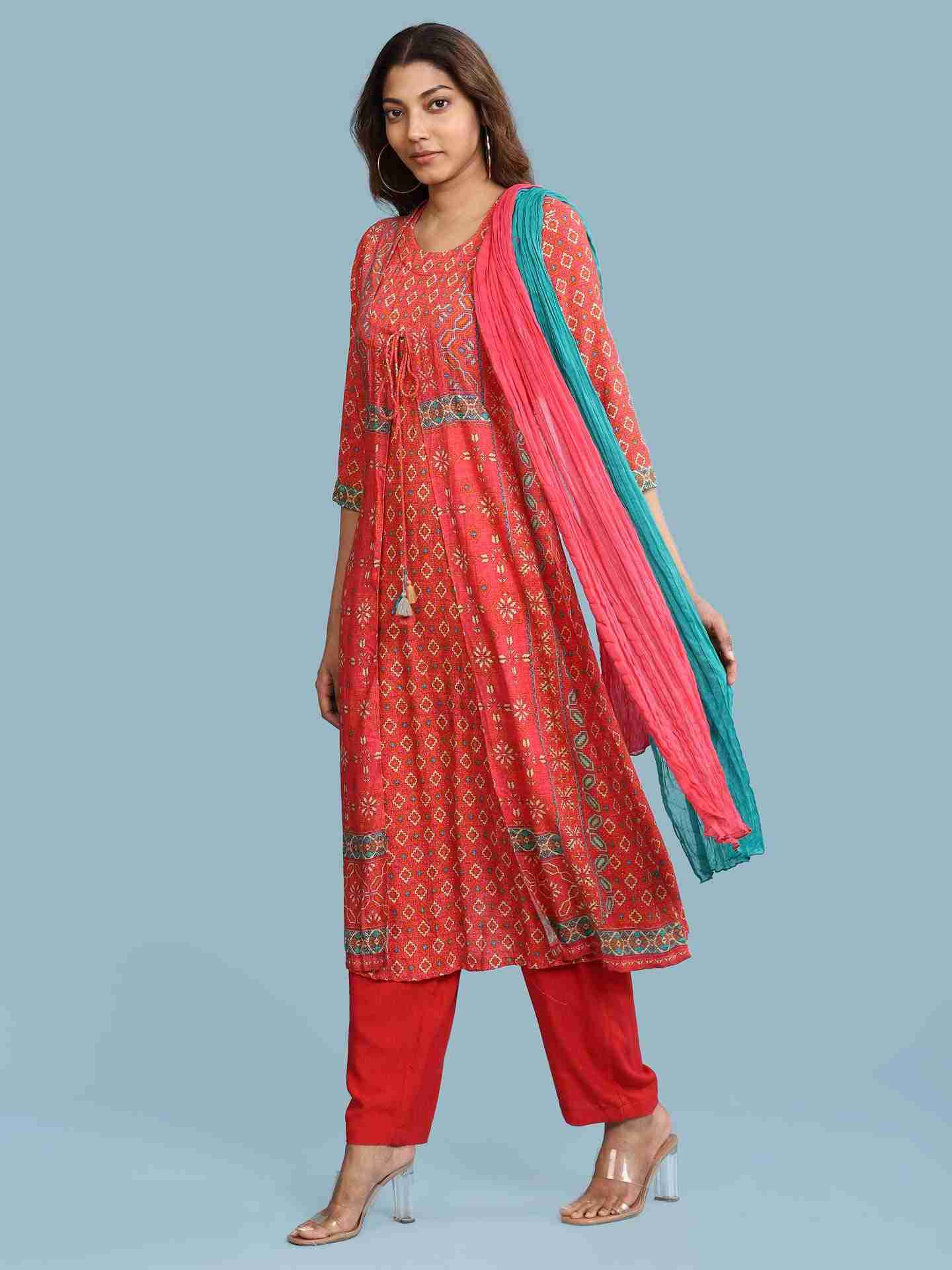 Red Ramosa Suit Set
