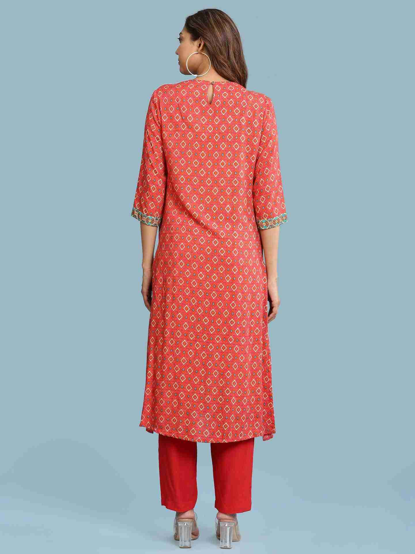 Red Ramosa Suit Set