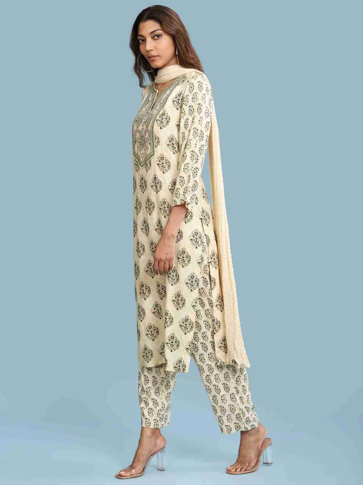 Ecru Nandil Suit Set