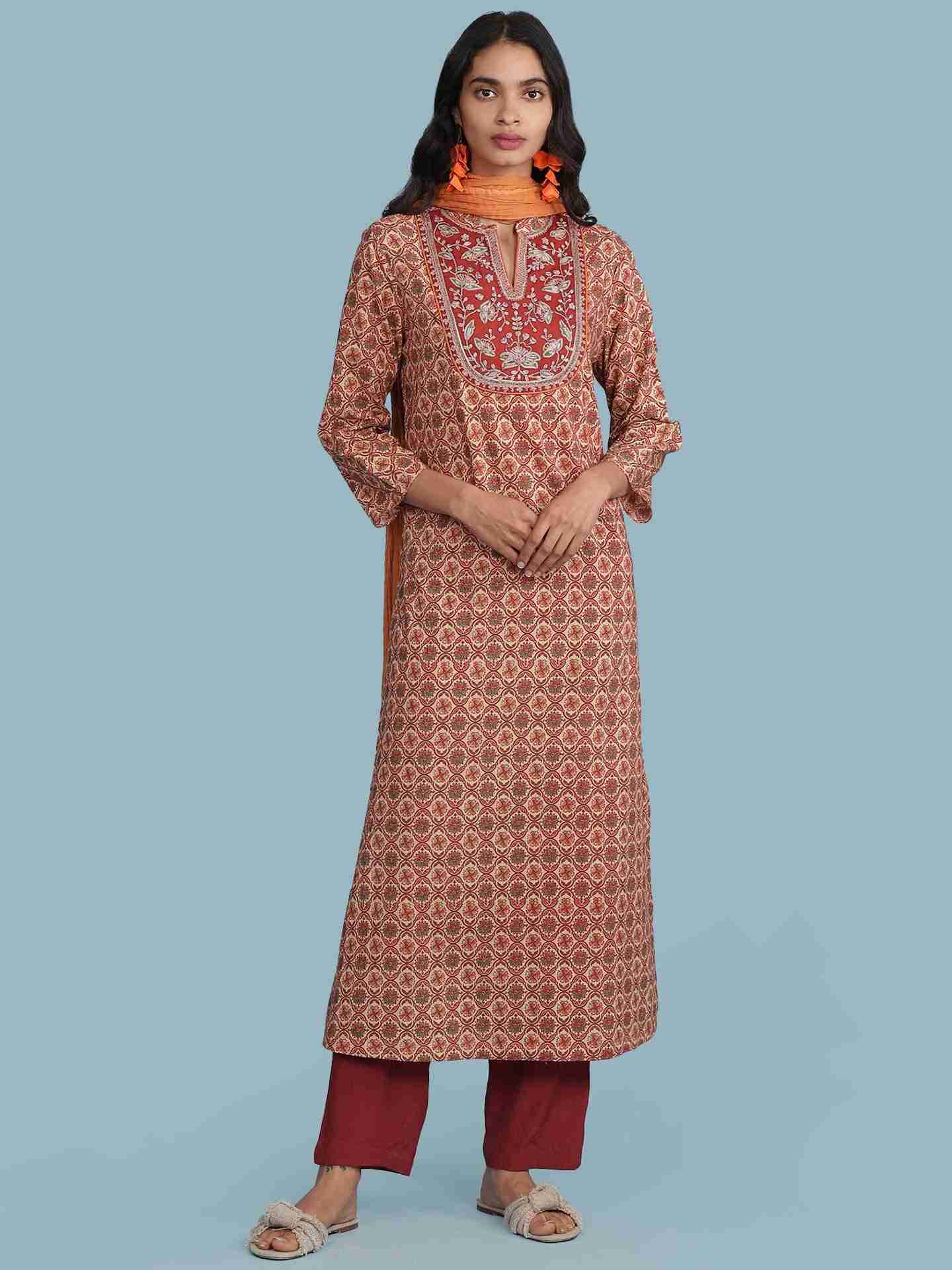 Rust Veerya Suit Set