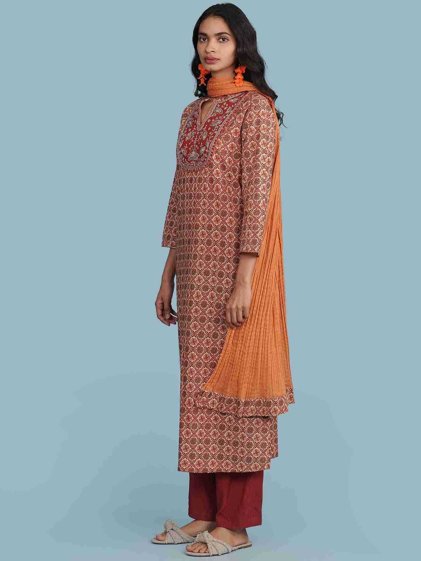 Rust Veerya Suit Set