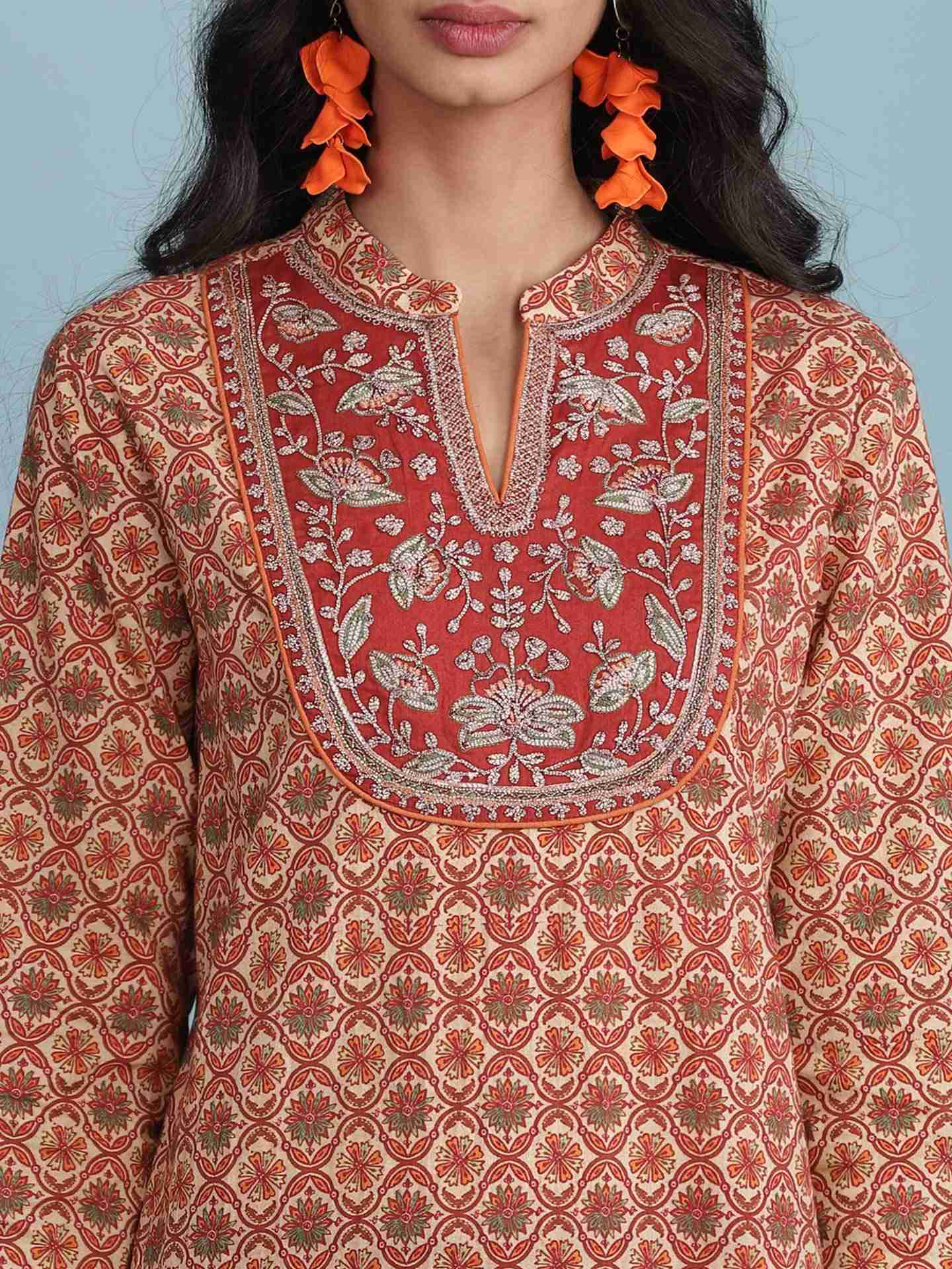Rust Veerya Suit Set