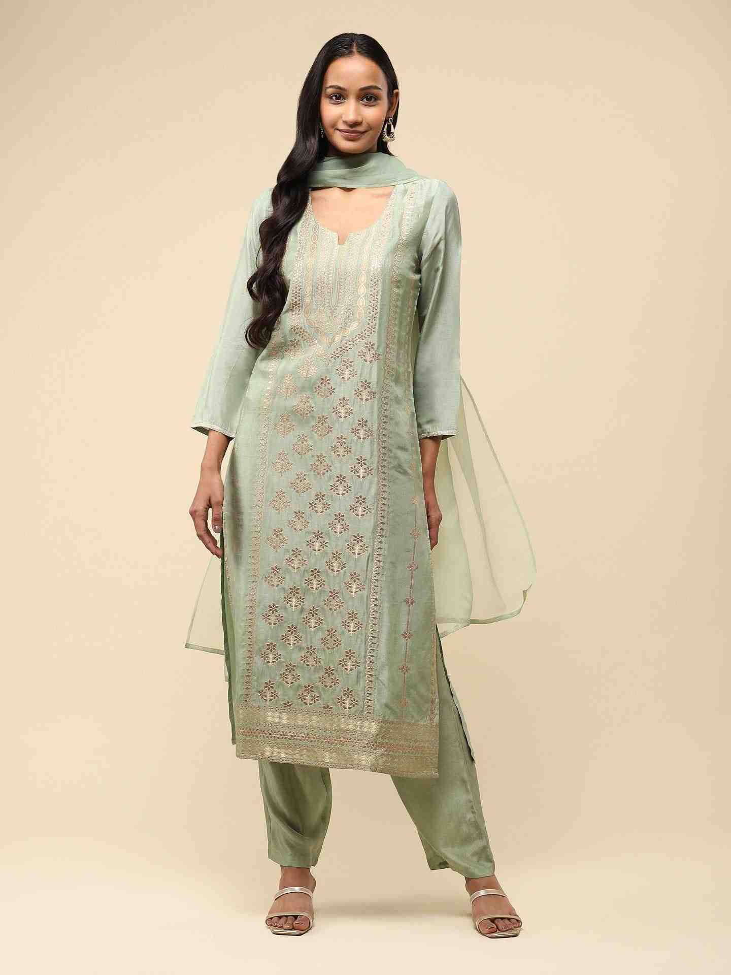 Green Rushaan Suit Set
