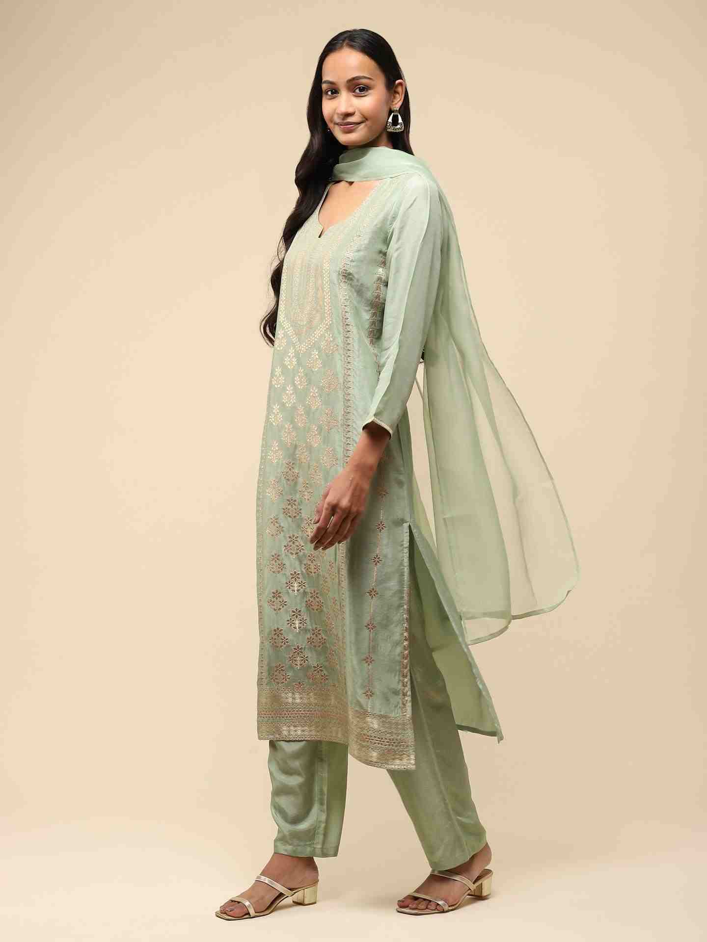 Green Rushaan Suit Set