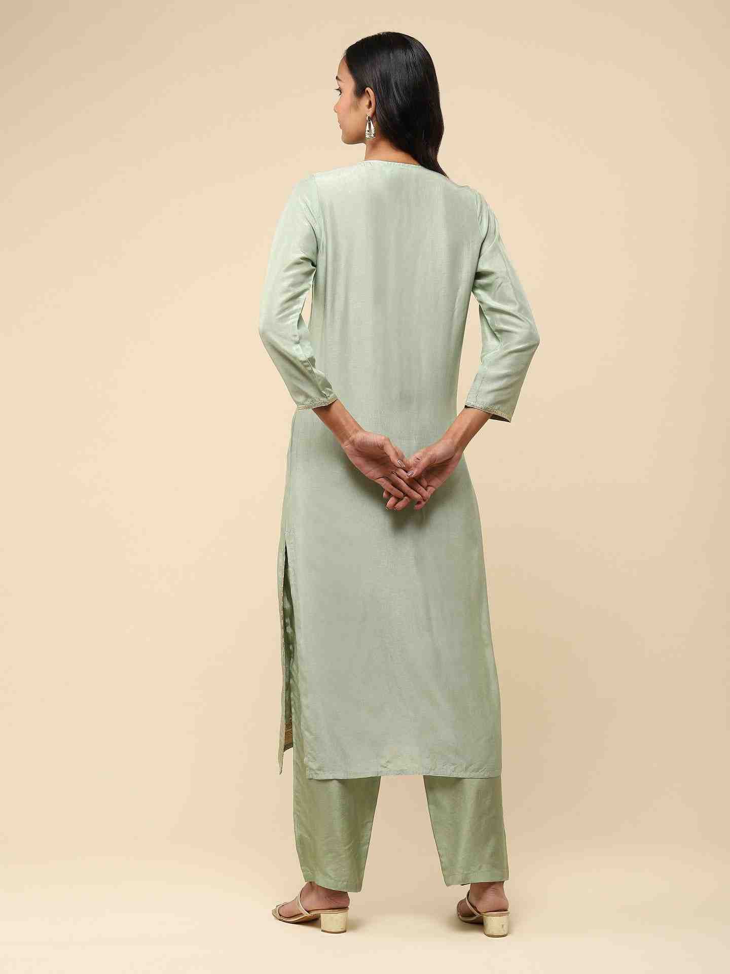 Green Rushaan Suit Set