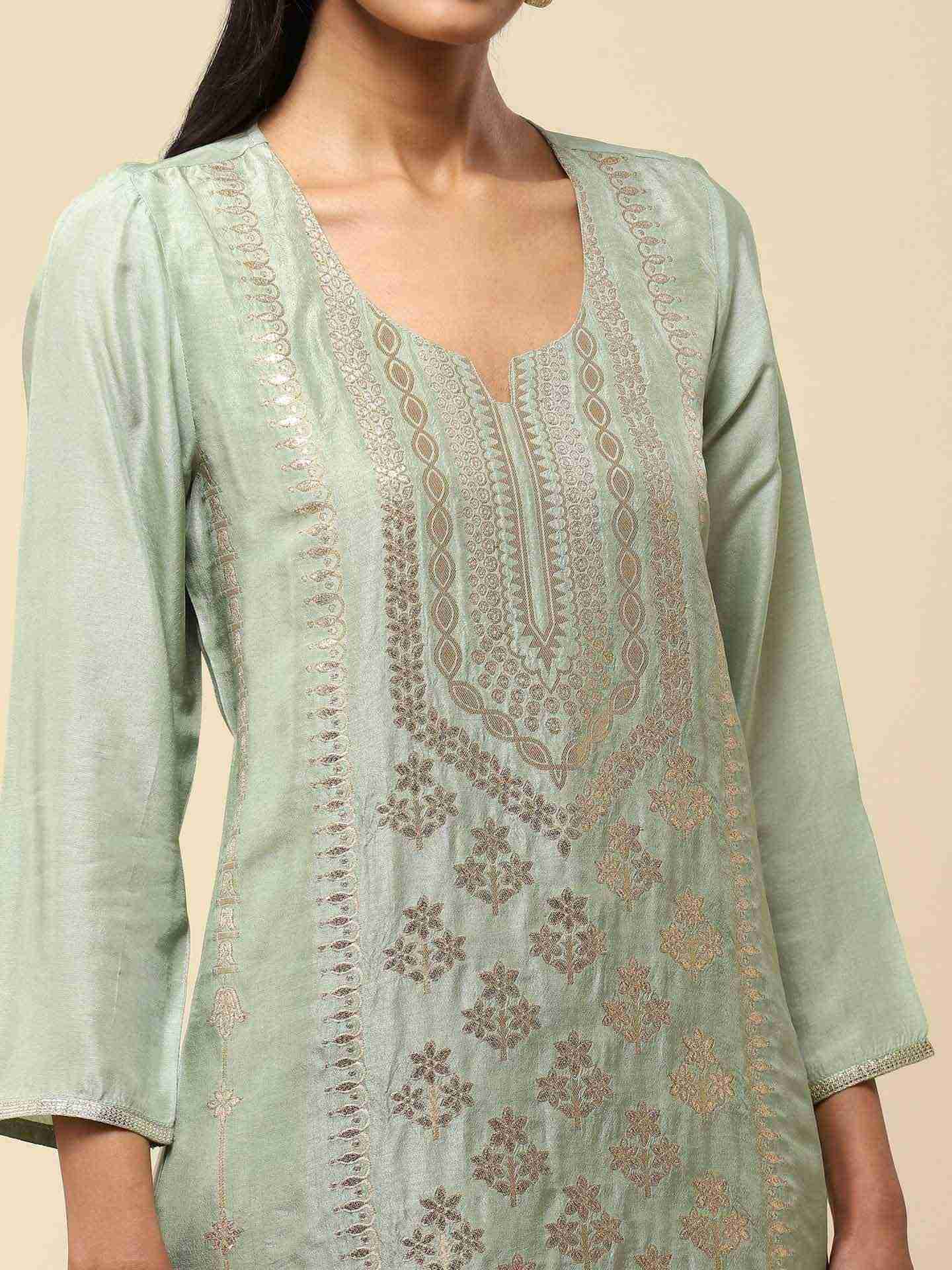 Green Rushaan Suit Set
