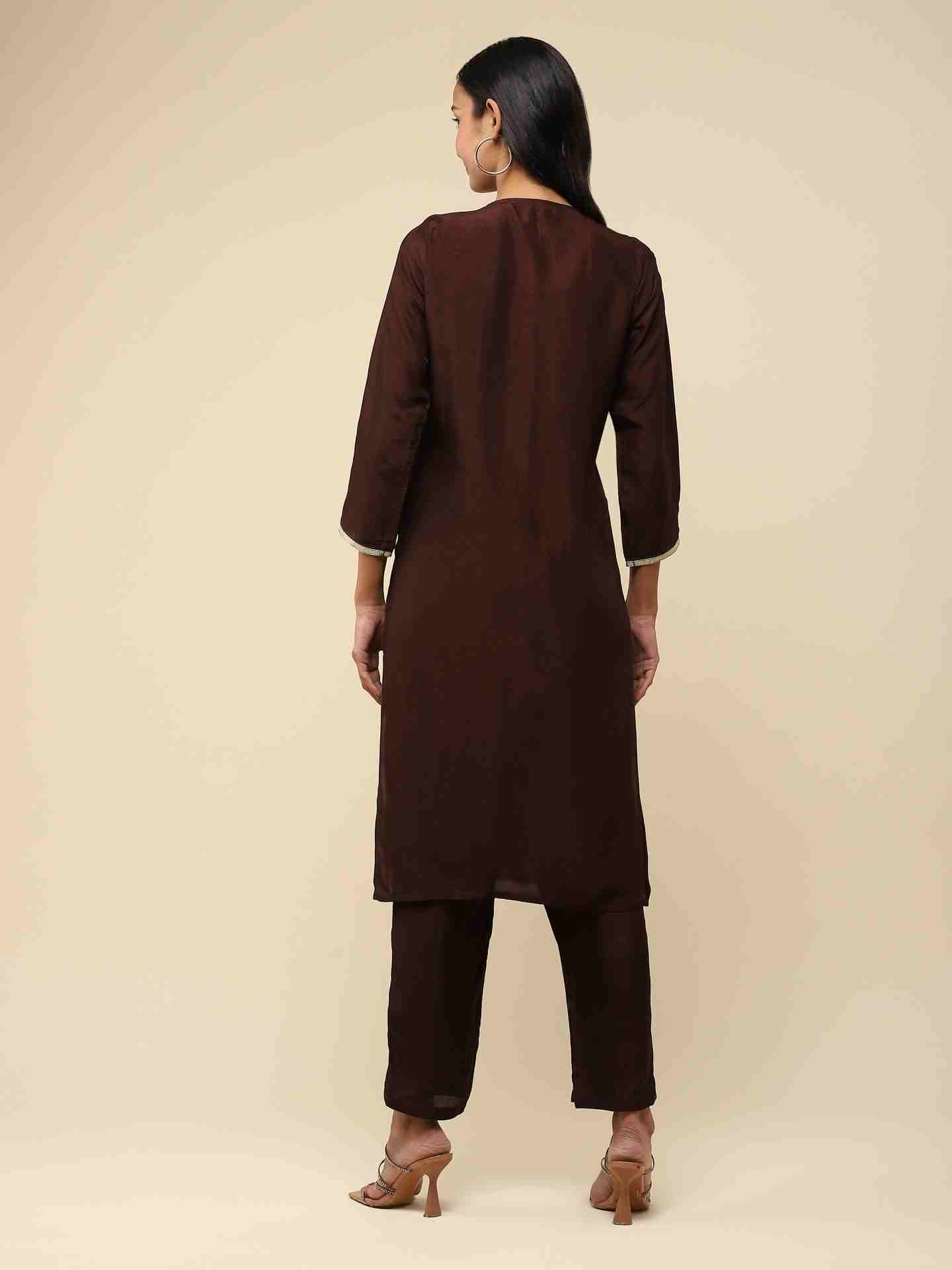 Brown Rushaan Suit Set
